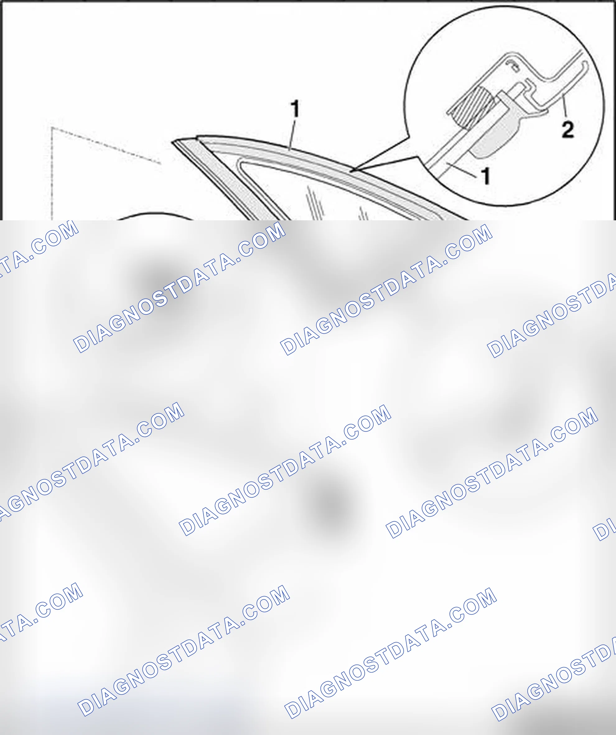 Scheme 194: Side window with molding - assembly overview