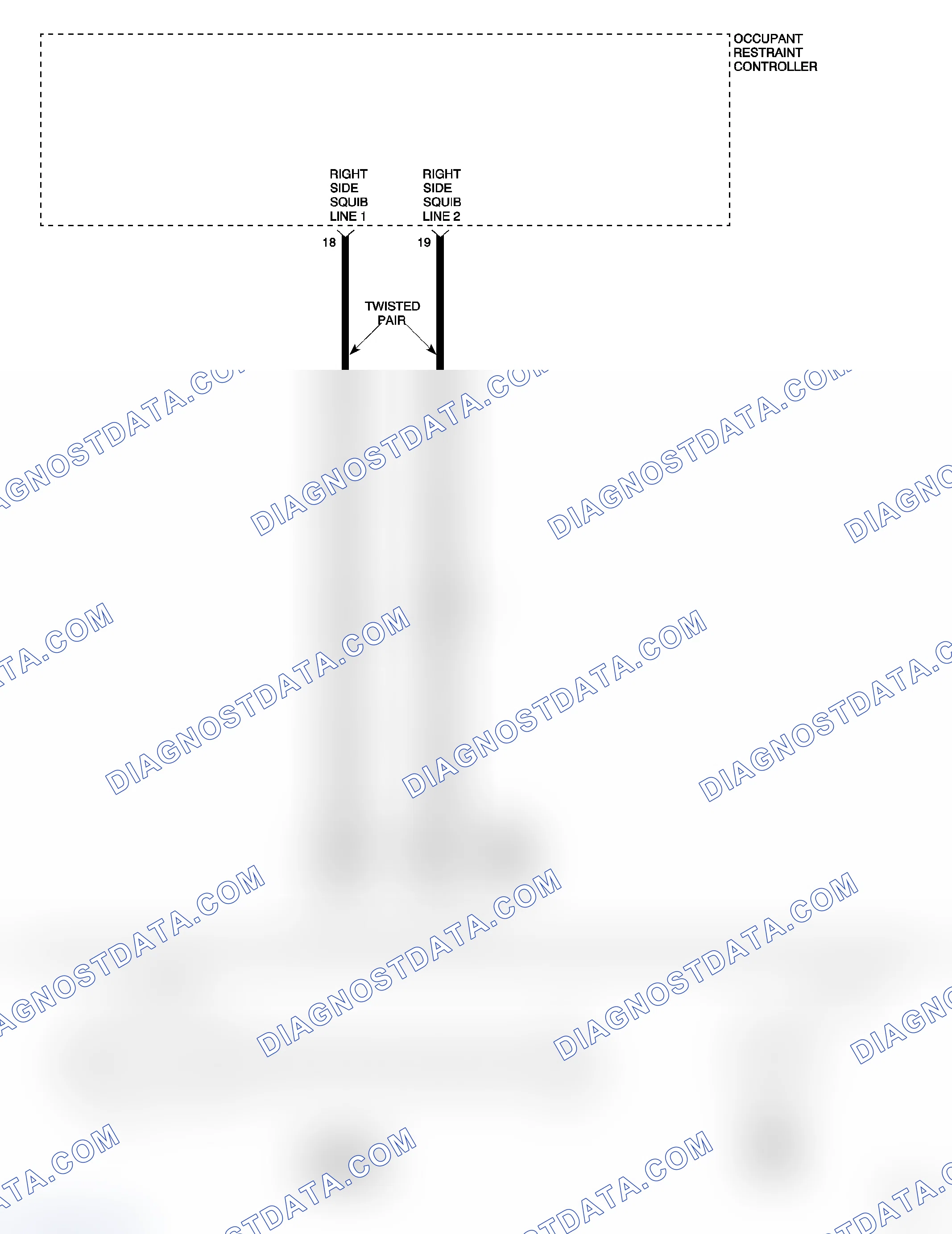Scheme 105: RIGHT SIDE AIRBAG SQUIB CIRCUIT