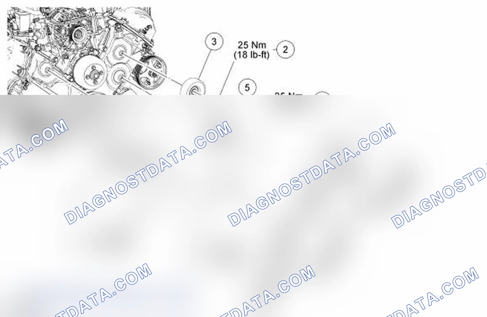 Scheme 8: Front End Accessory Drive (FEAD) - Exploded View, 4.6L (3V)