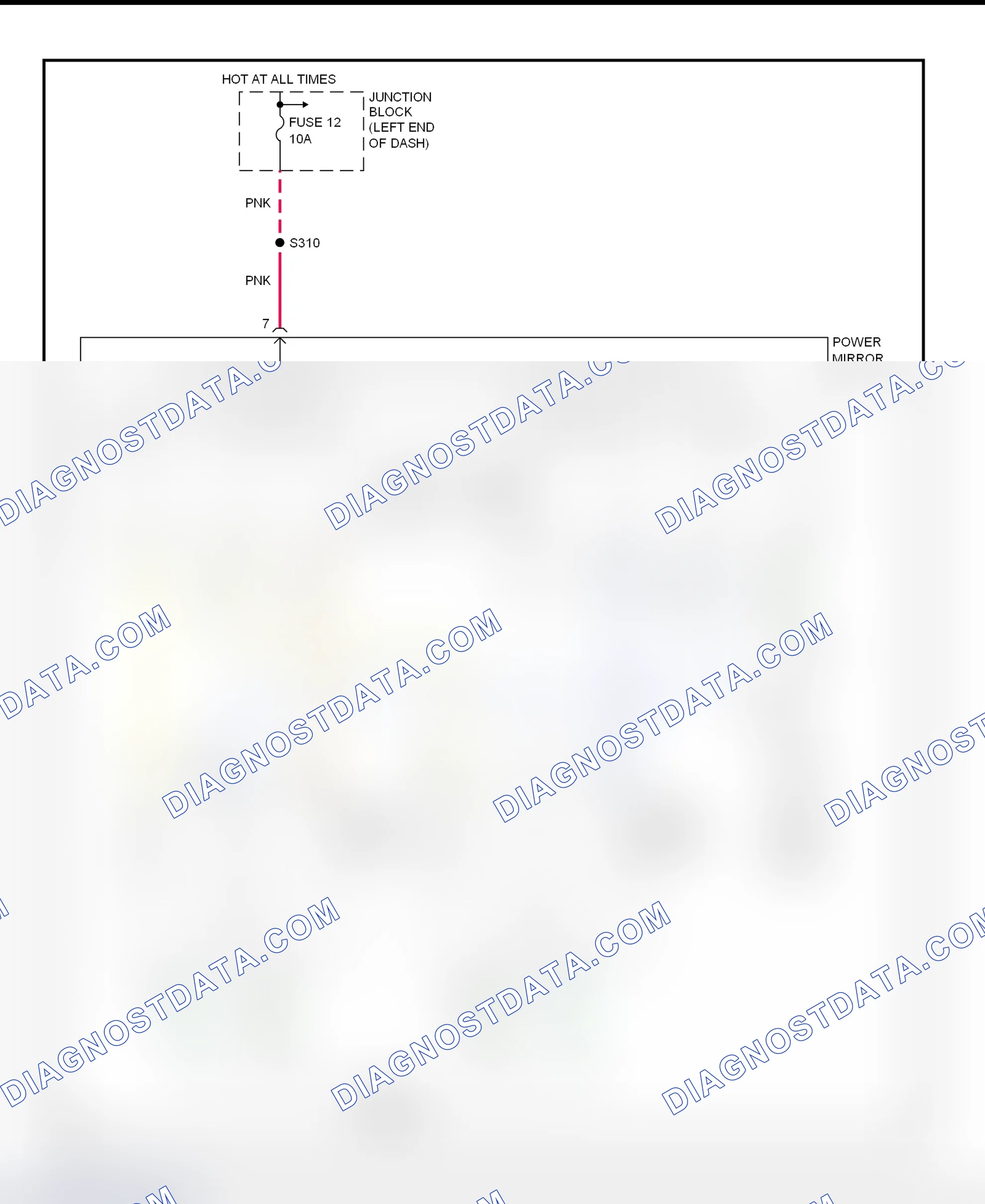 Scheme 4: Power Mirror System Wiring Diagram (Ram Pickup)