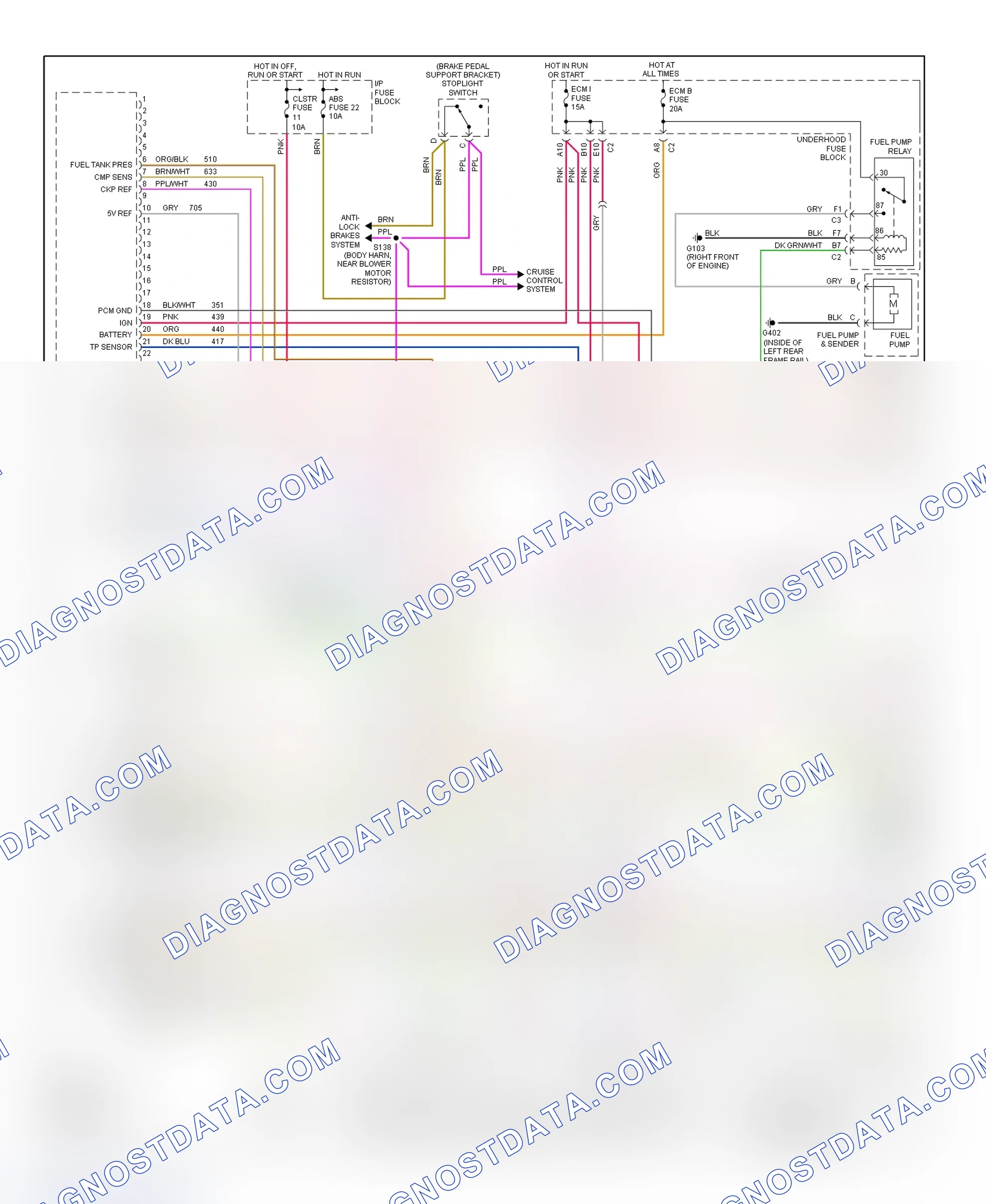 Scheme 78: PCM Wiring Diagram (Sonoma & S10 Pickup - 2.2L - 1 Of 3)