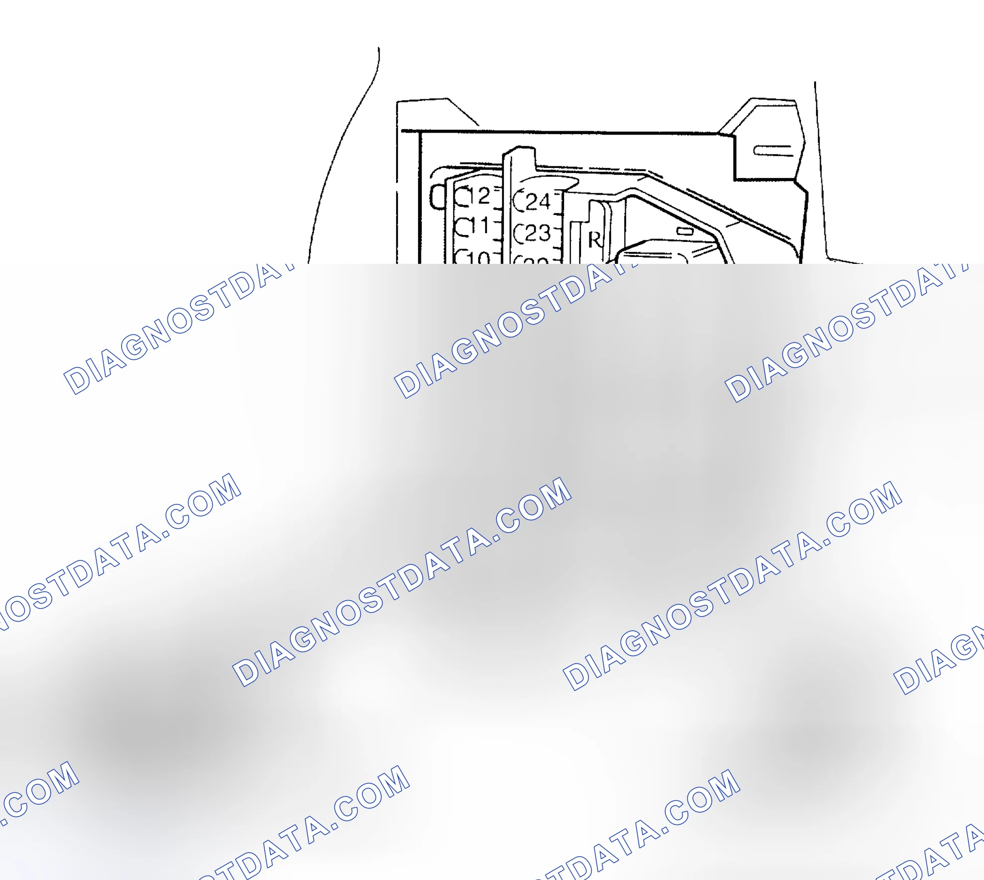 Scheme 3: INTERIOR FUSE PANEL IDENTIFICATION (1995-96)