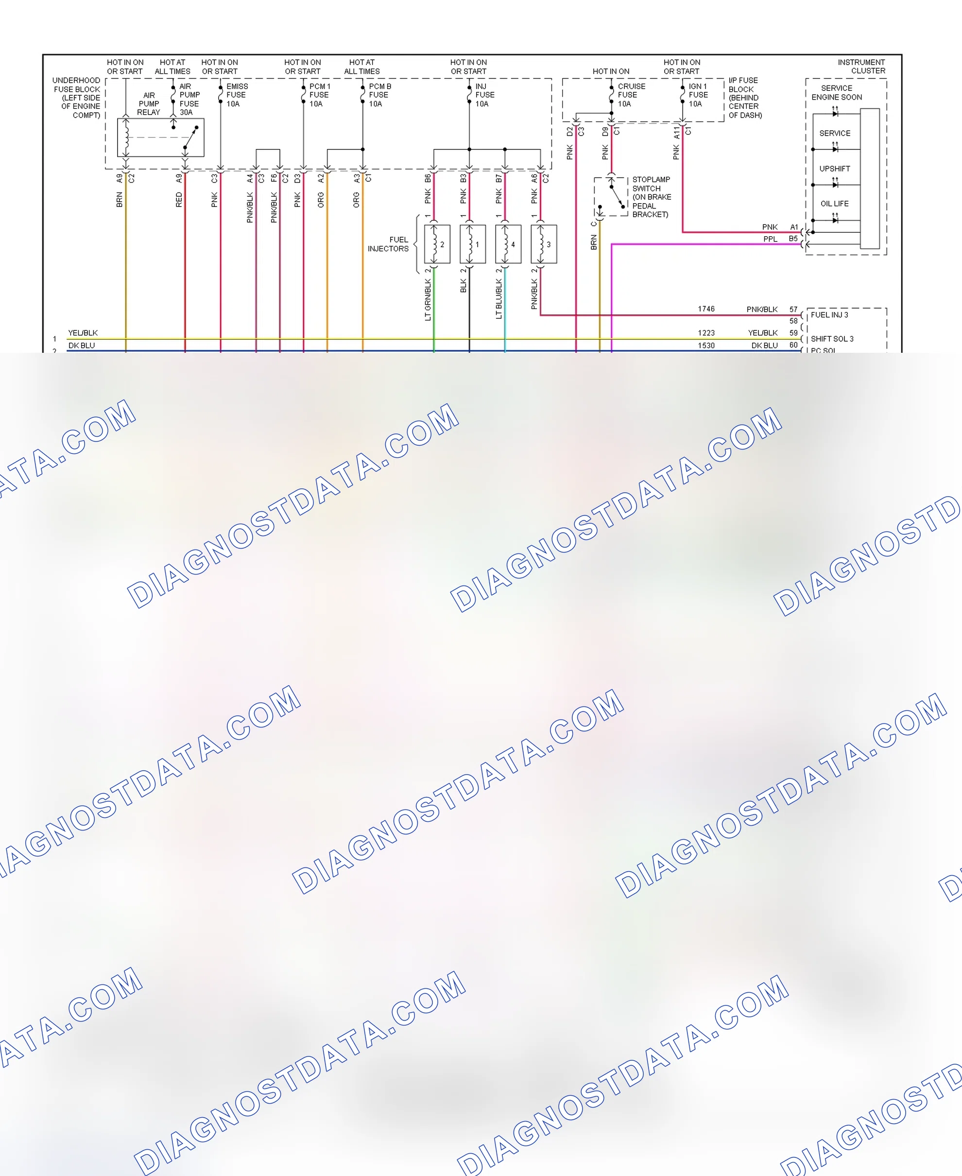 Scheme 168: PCM Wiring Diagram (Saturn SC1, SC2, SL, SL1, SL2 & SW2 - 1.9L - 3 Of 3)