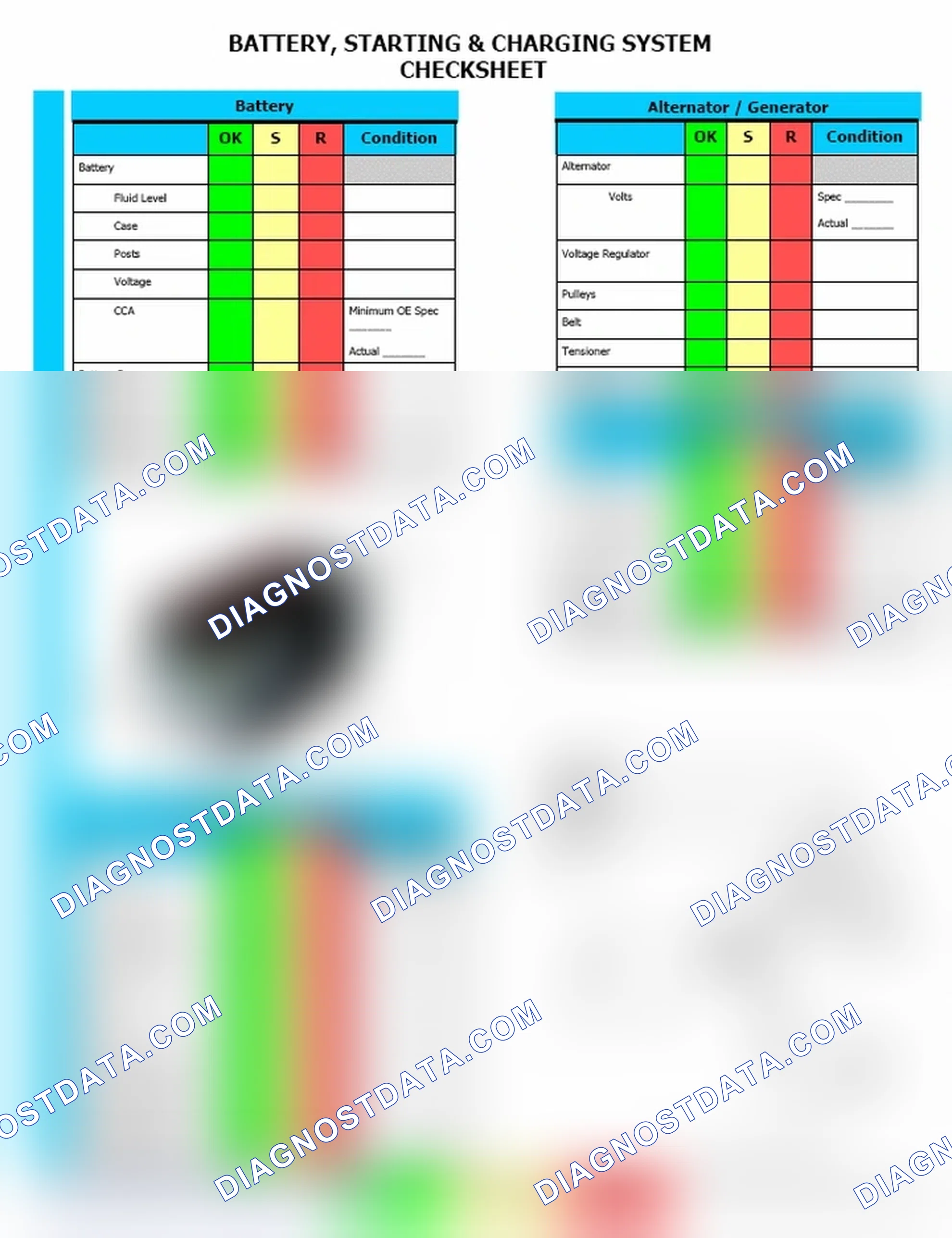 Scheme 4: Battery, Starting & Charging System Checksheet (2 Of 2)