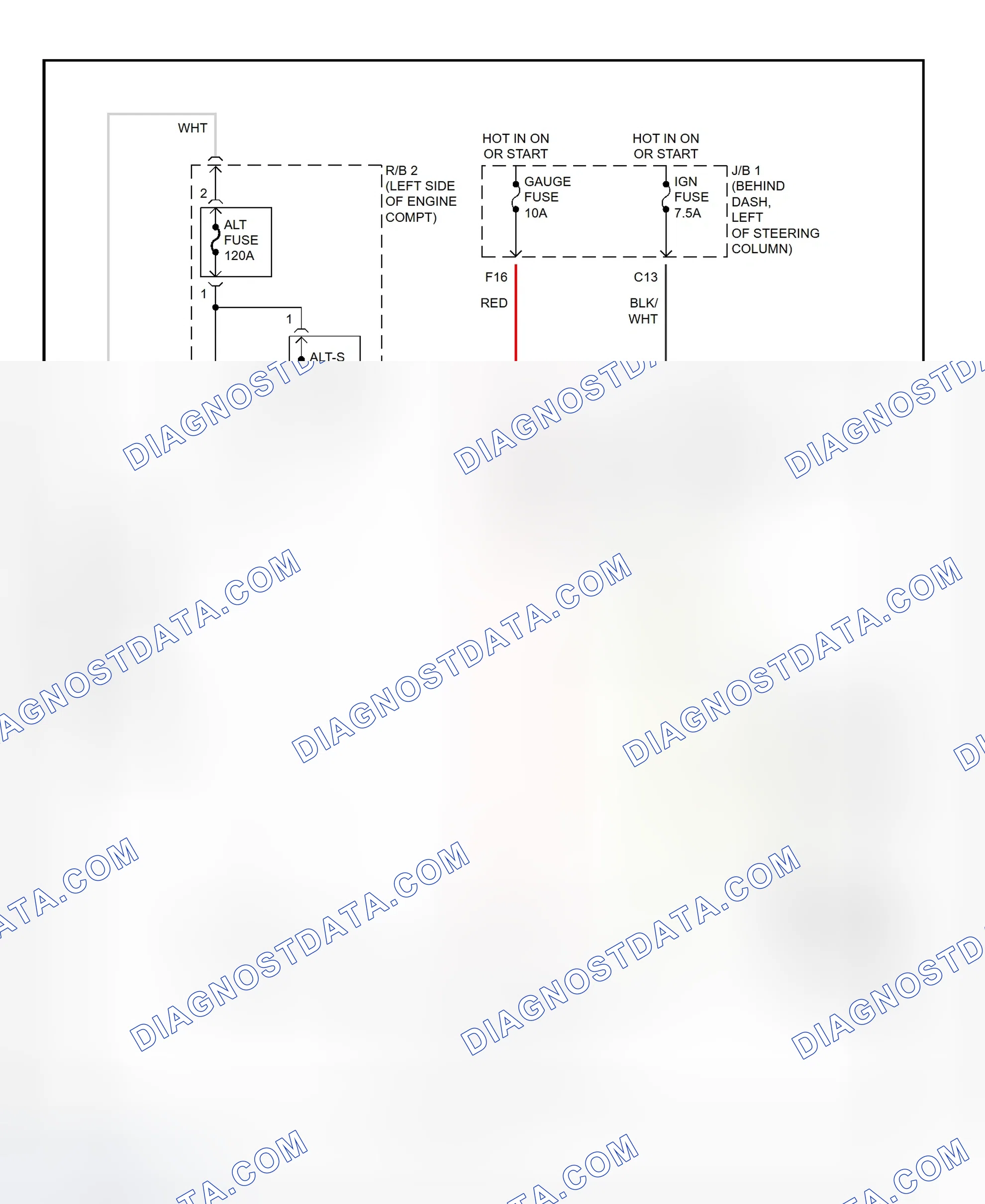 Scheme 13: Charging System Wiring Diagram (Tacoma)