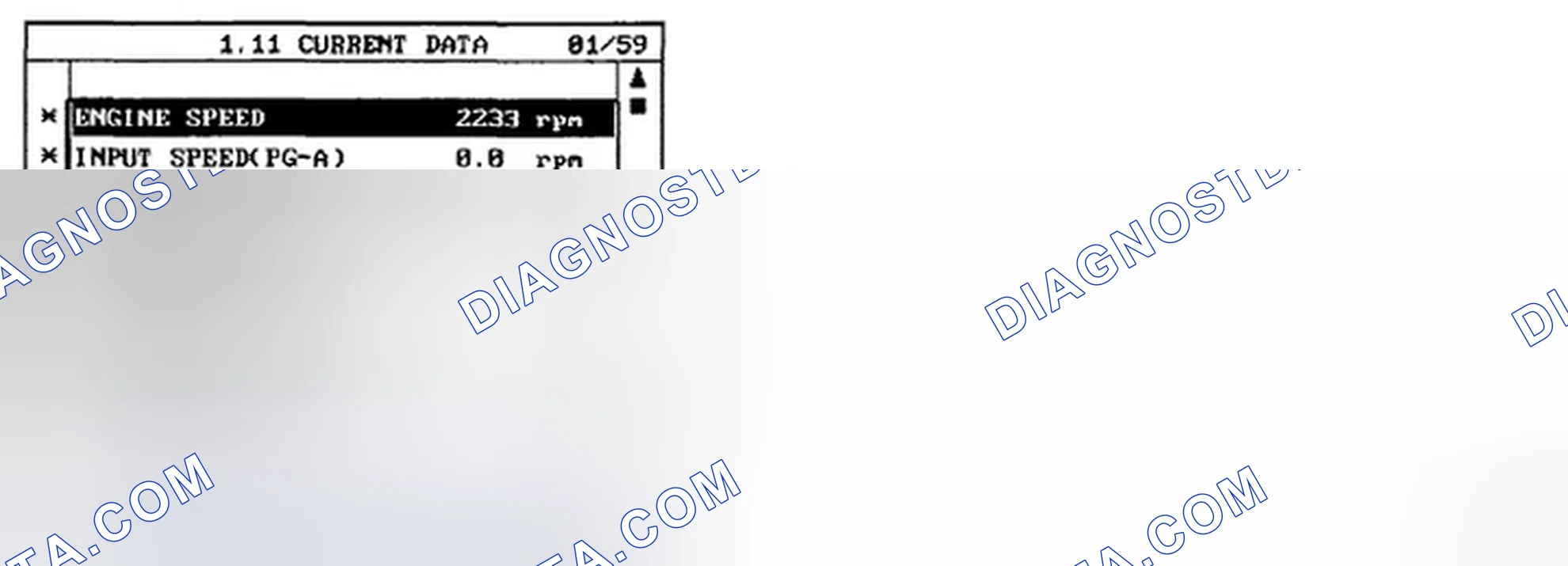 Scheme 24: MONITOR SCAN TOOL DATA
