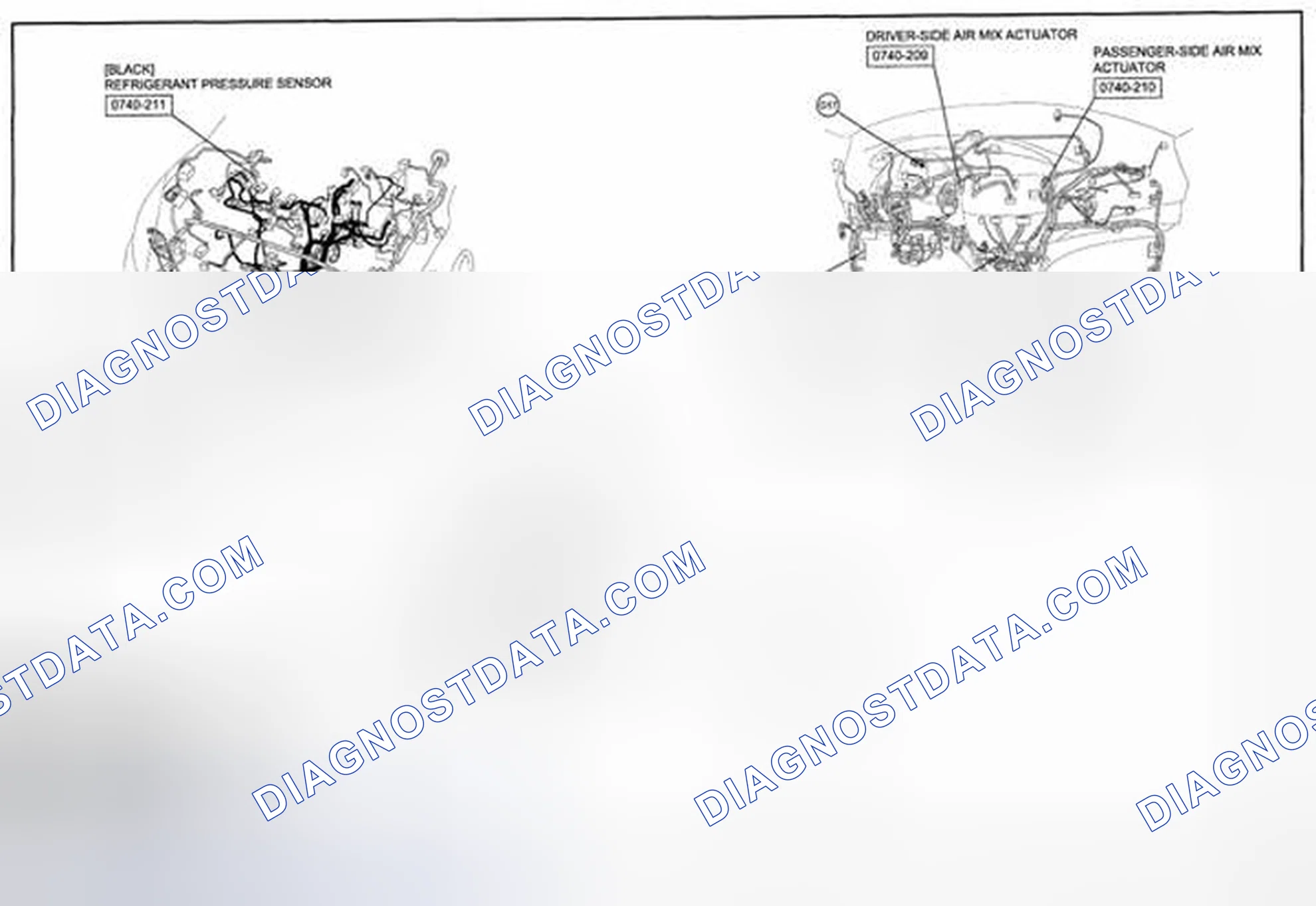 Scheme 215: Heater And Air Conditioner System (Auto A/C) Wiring Diagram - 0740-2c (2 Of 2)