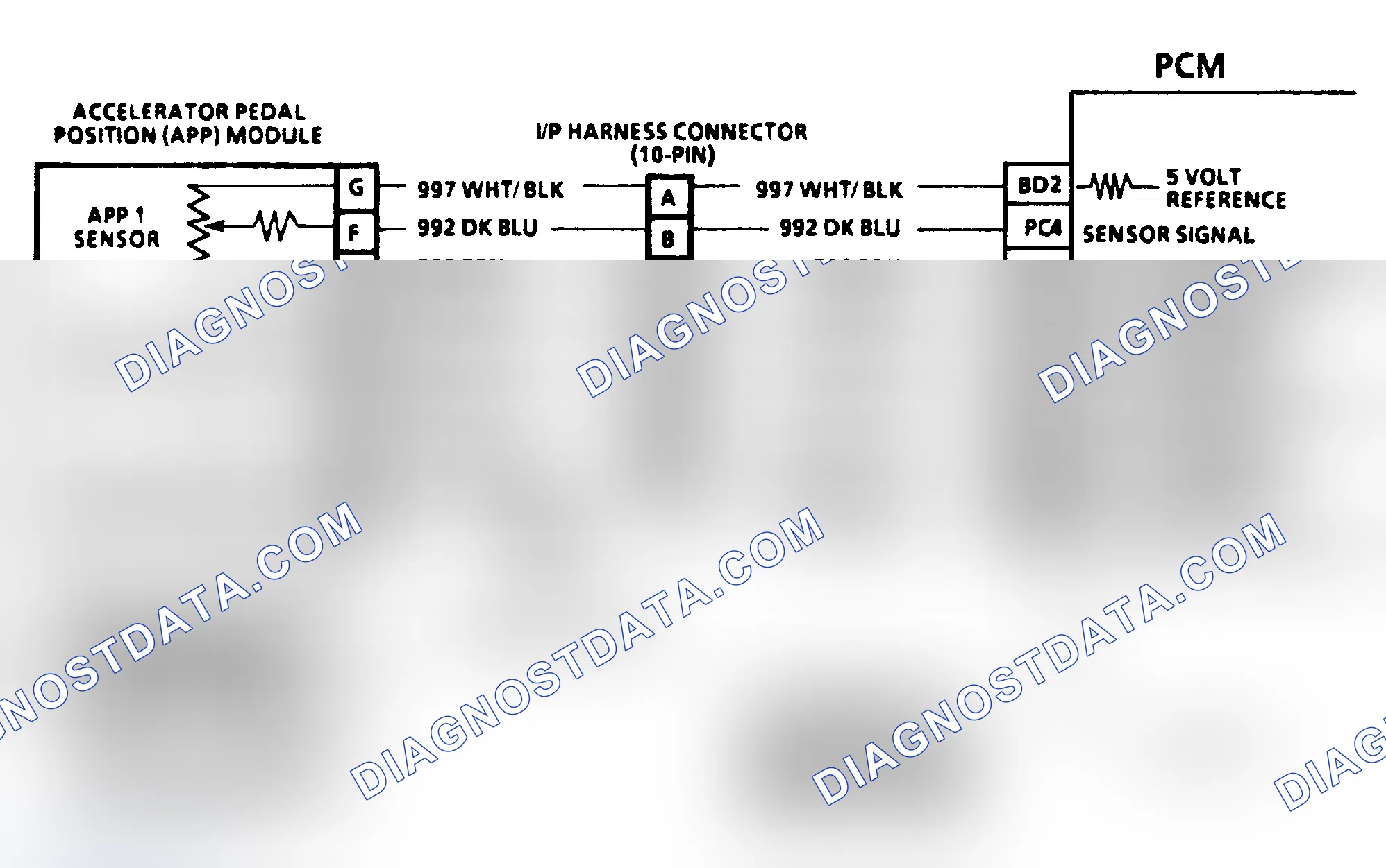 Scheme 329: DTC 21 Schematic ("C" & "K" Series) Accelerator Pedal Position No. 1 Circuit High