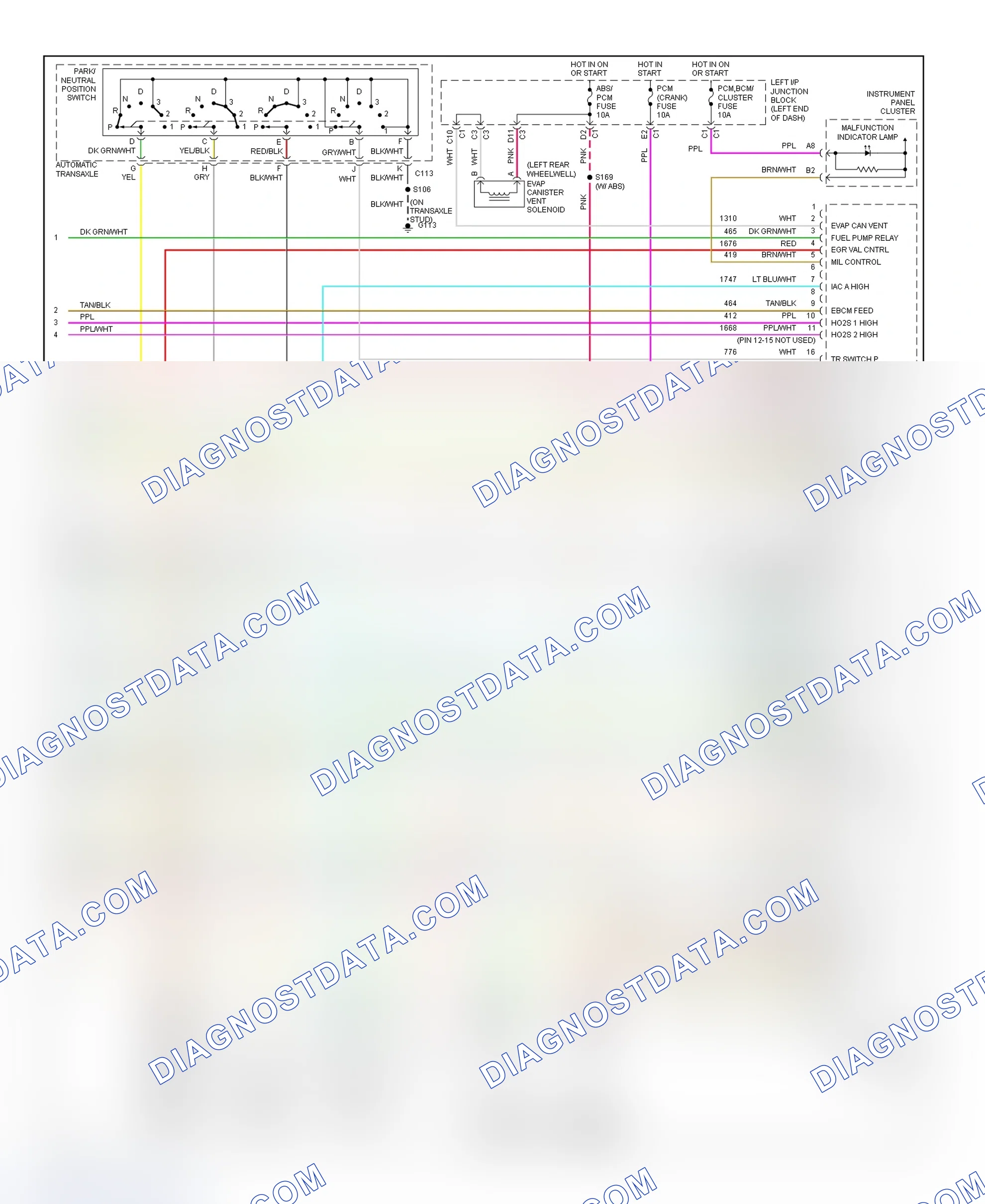 Scheme 170: PCM Wiring Diagram (Impala & Monte Carlo - 3.4L - 4 Of 4)