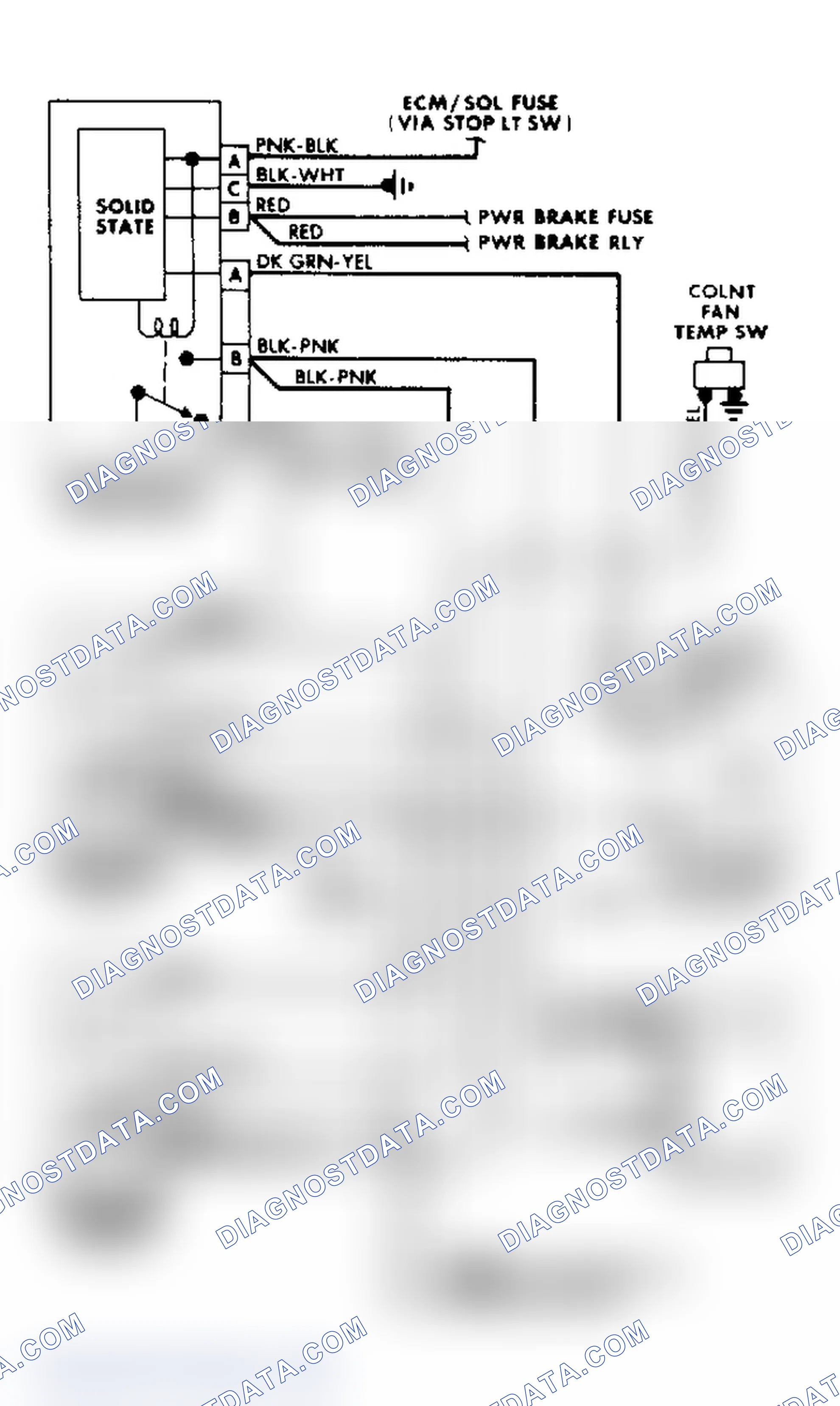 Scheme 12: Cooling Fan/Manual A/C-Heater Wiring Diagram - Buick Regal with 3.8L Turbo