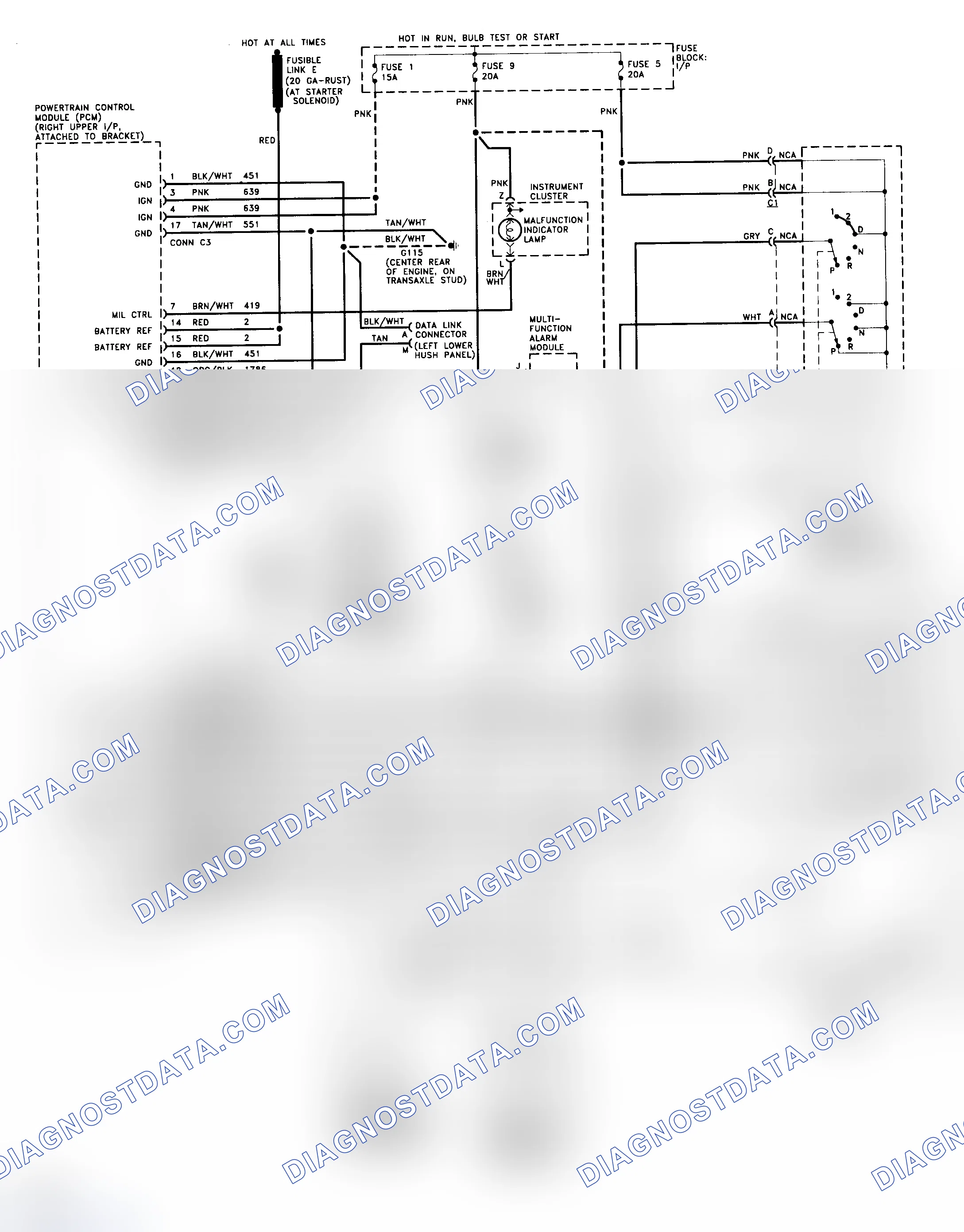 Scheme 195: 4T60-E Wiring Diagram (Beretta & Corsica)