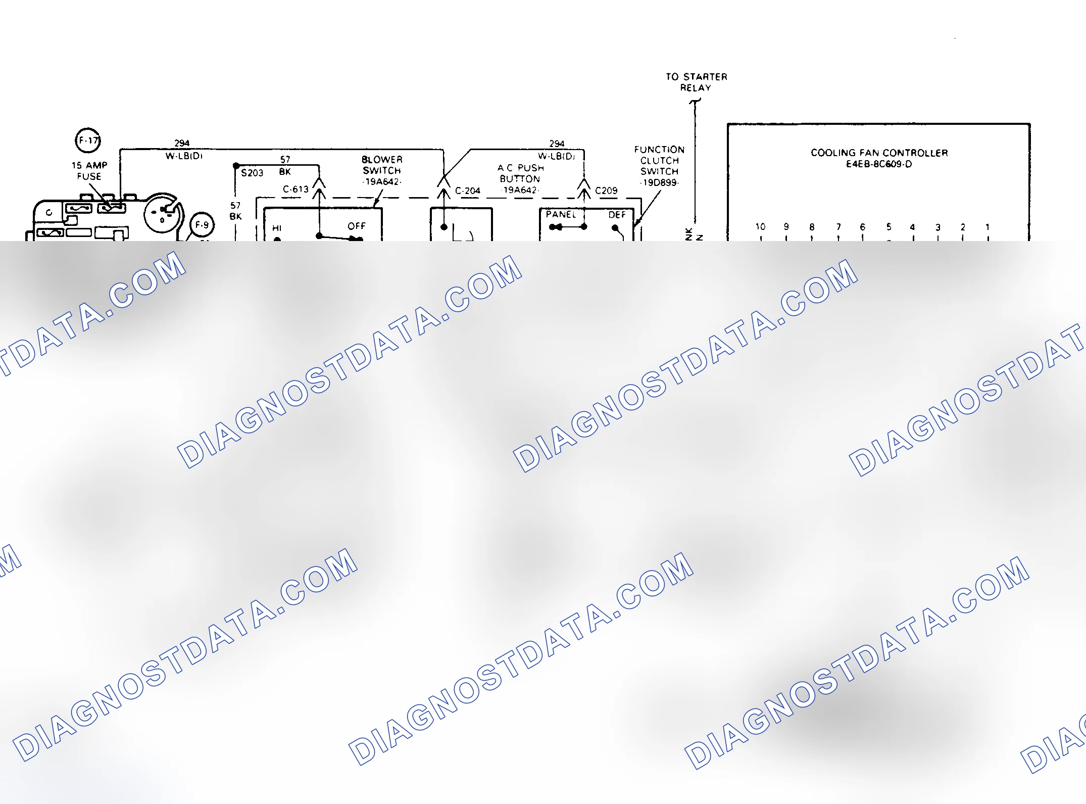 Scheme 12: Escort With A/C Electric Cooling Fan