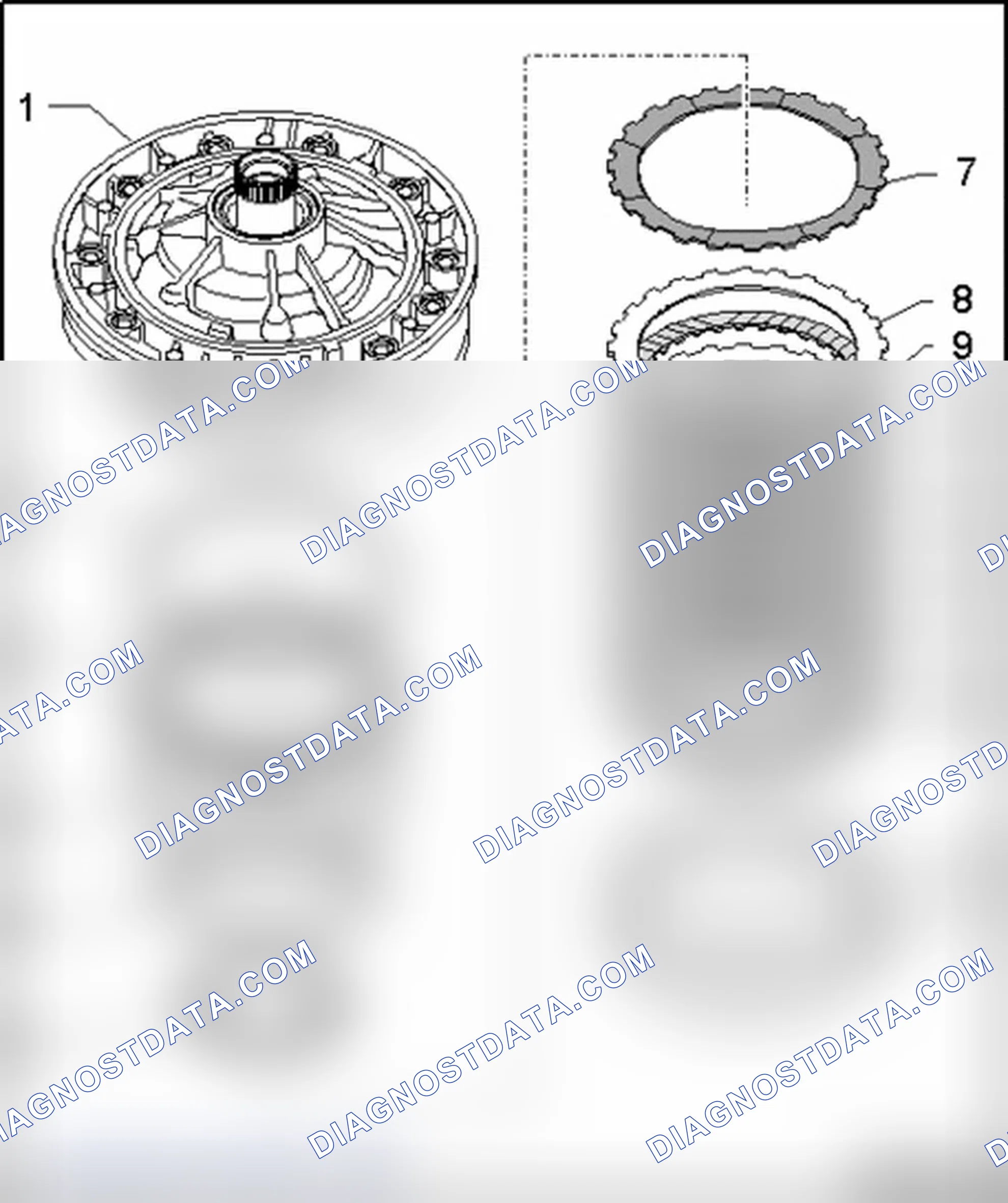 Scheme 1186: Clutch "C" , component overview