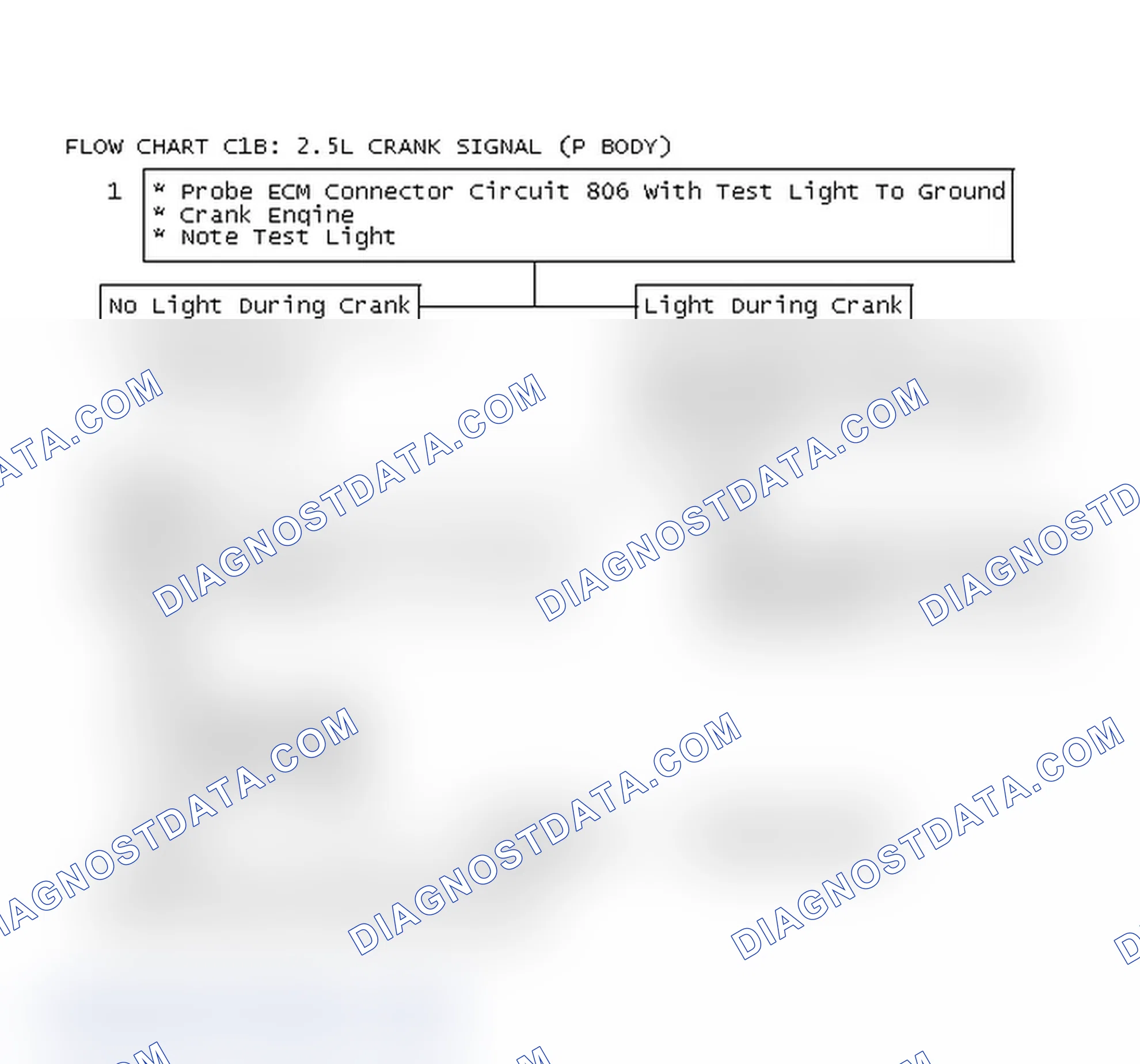 Scheme 133: Flow Chart C1B: 2.5L Crank Signal (P Body)
