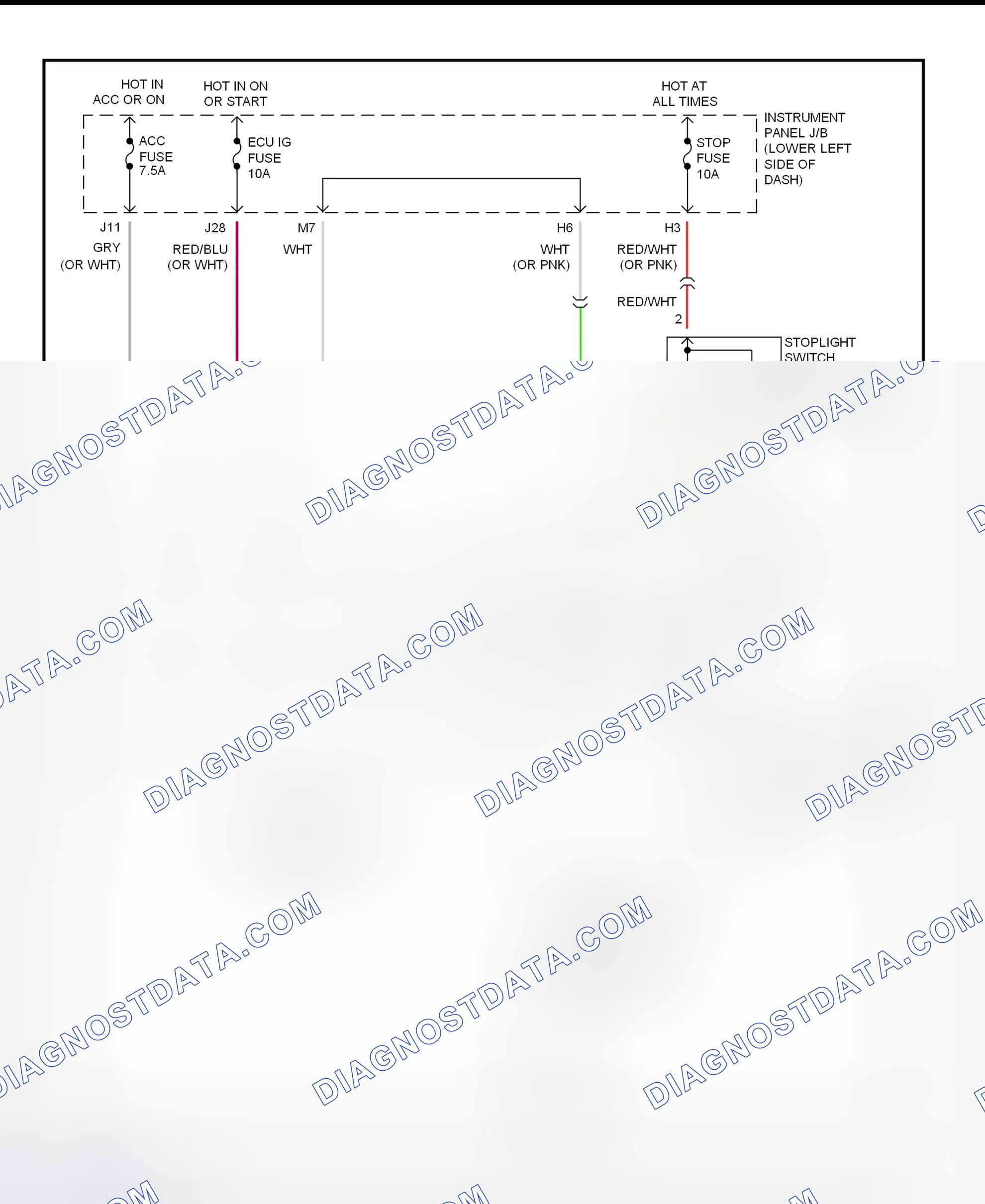 Scheme 327: Shift Interlock System Wiring Diagram (2002 - Toyota RAV4)