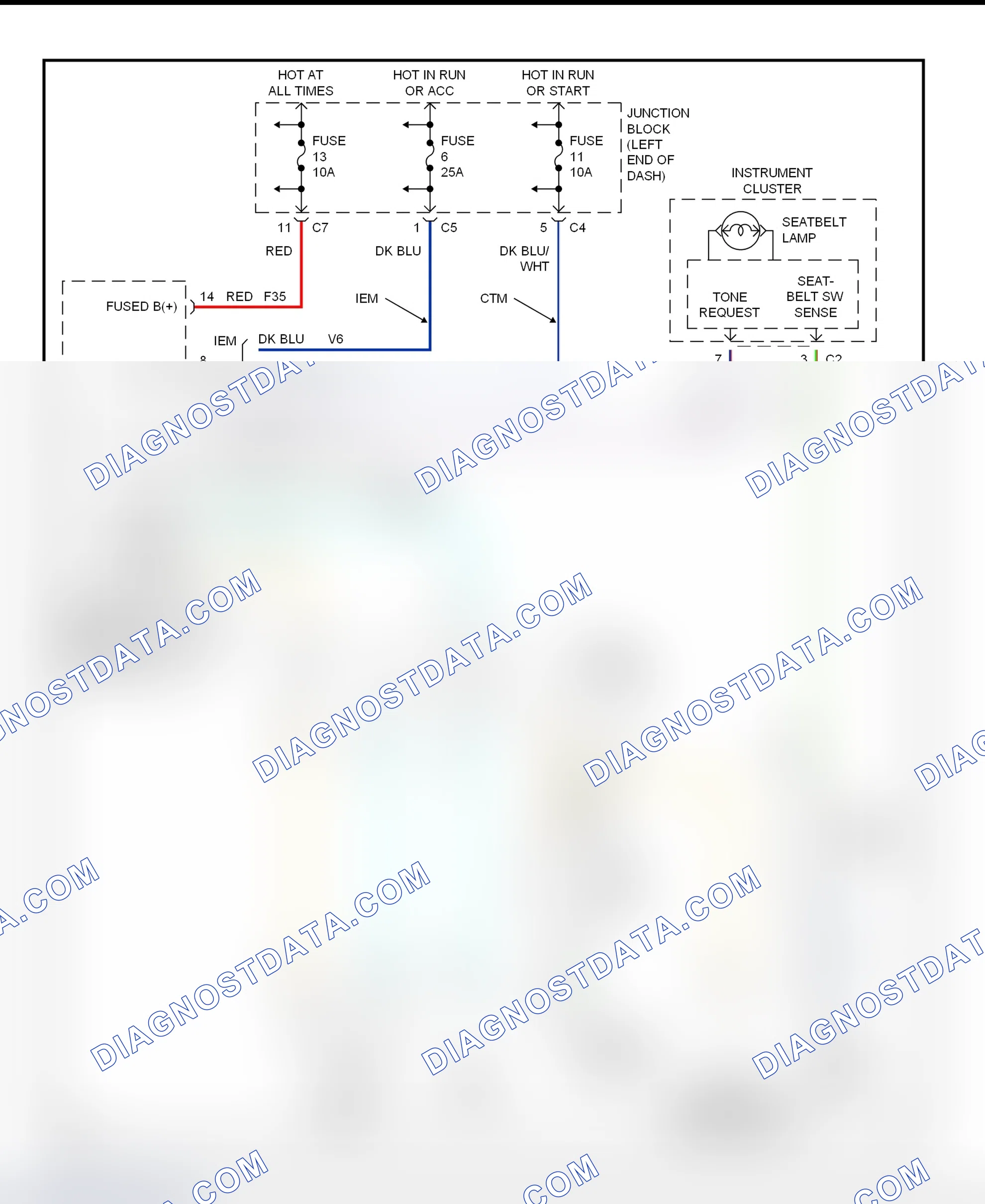 Fig. 8: Warning Systems Wiring Diagram (Ram Pickup)
