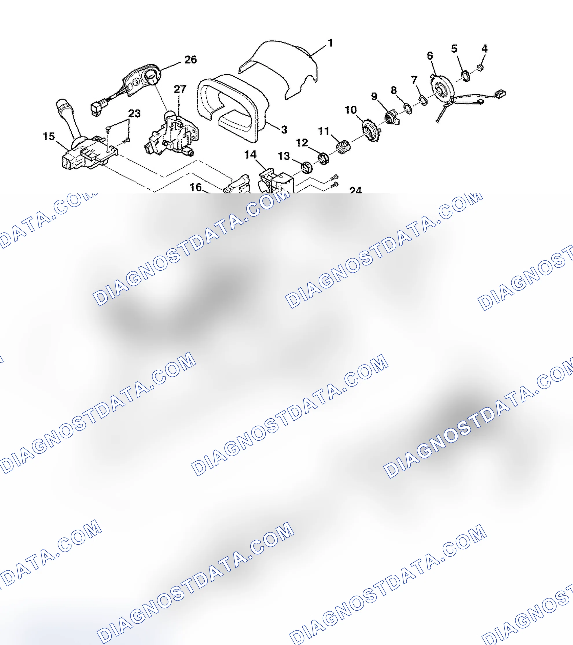 Scheme 3: Steering Column Disassembled View