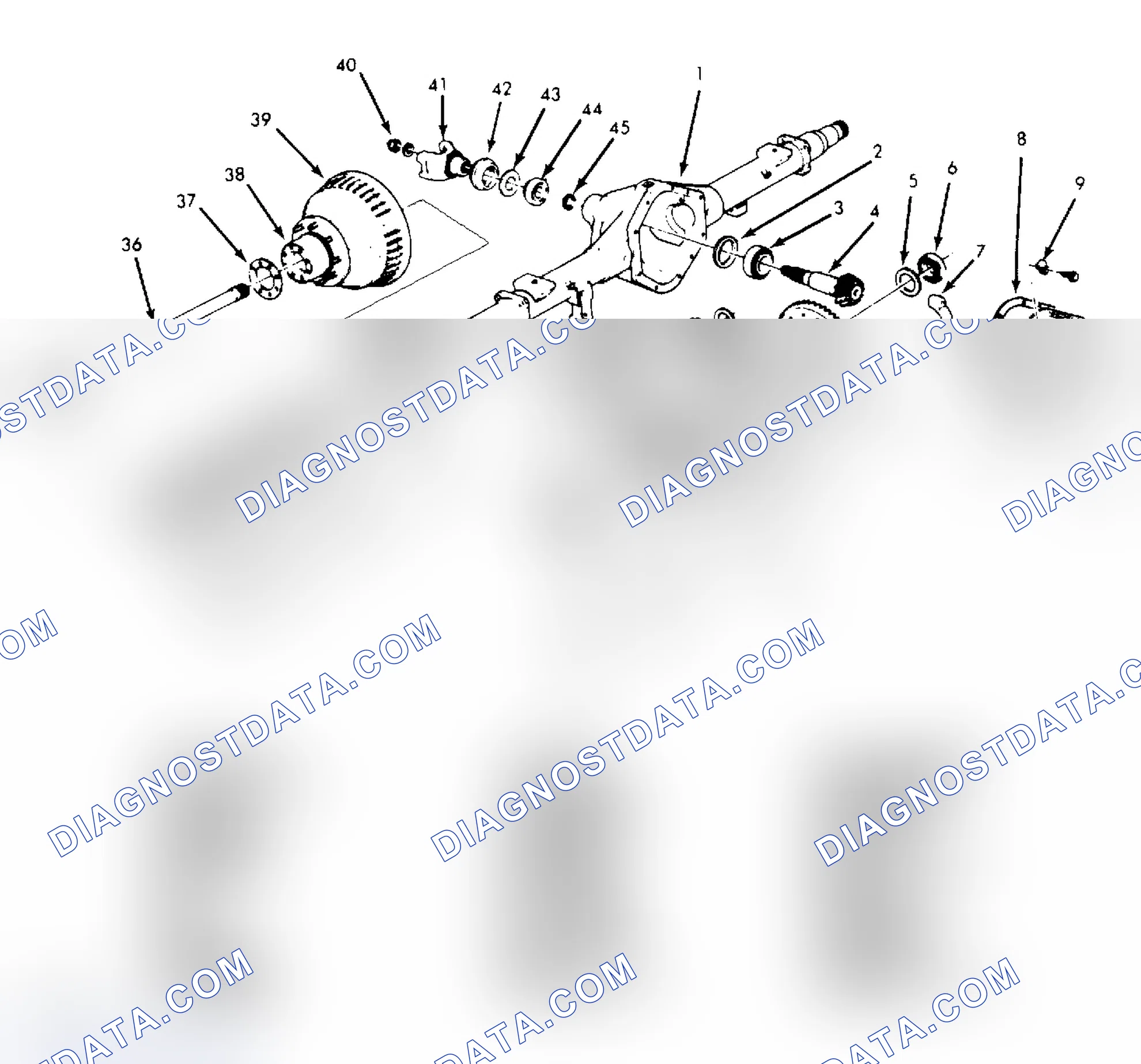 Scheme 12: Exploded View Of Dana Full-Floating Axle Assembly