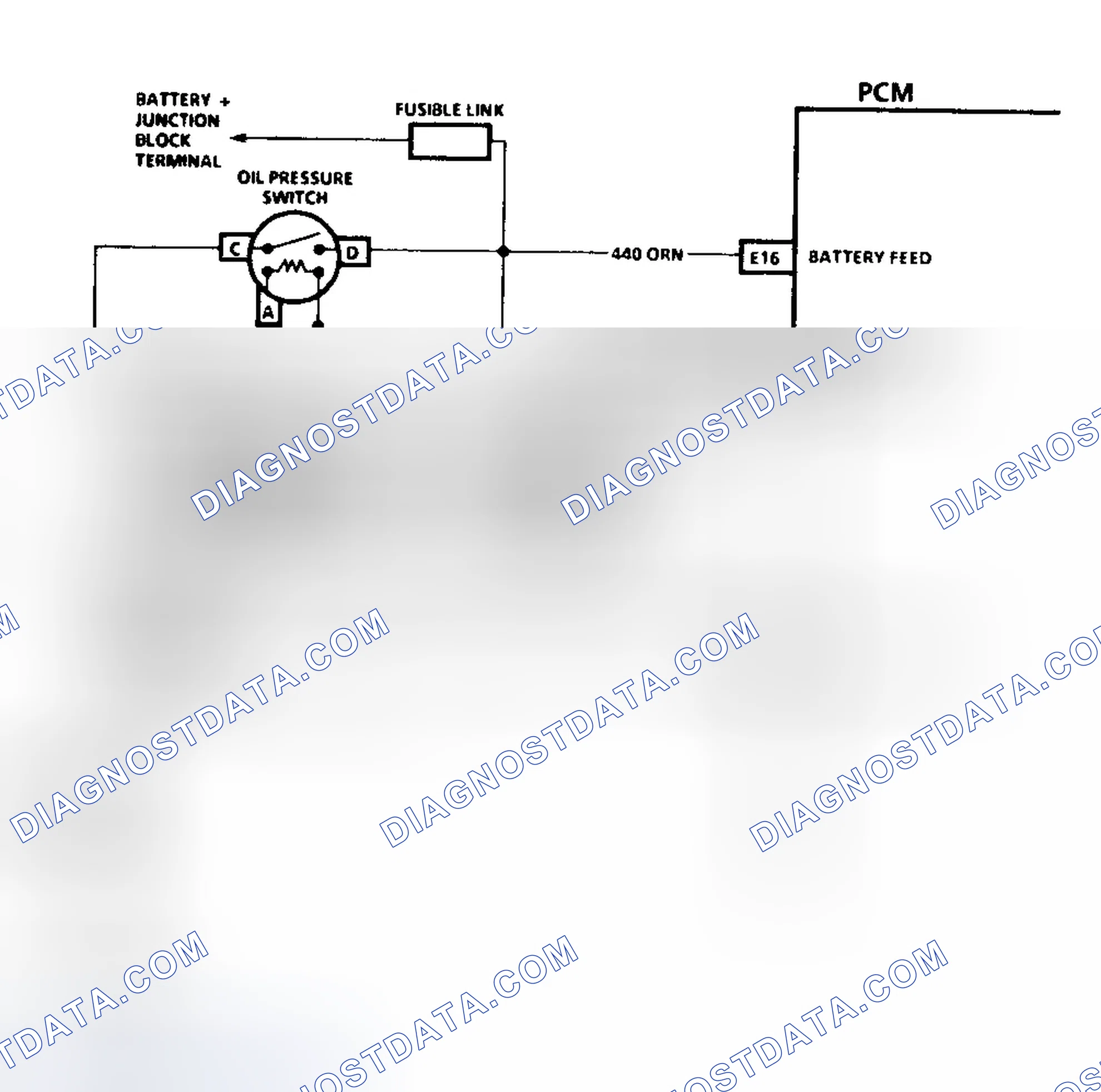 Scheme 85: Code 54 Schematic ("C" & "K" Series Exc. 5.7L M/T Fuel Pump Circuit