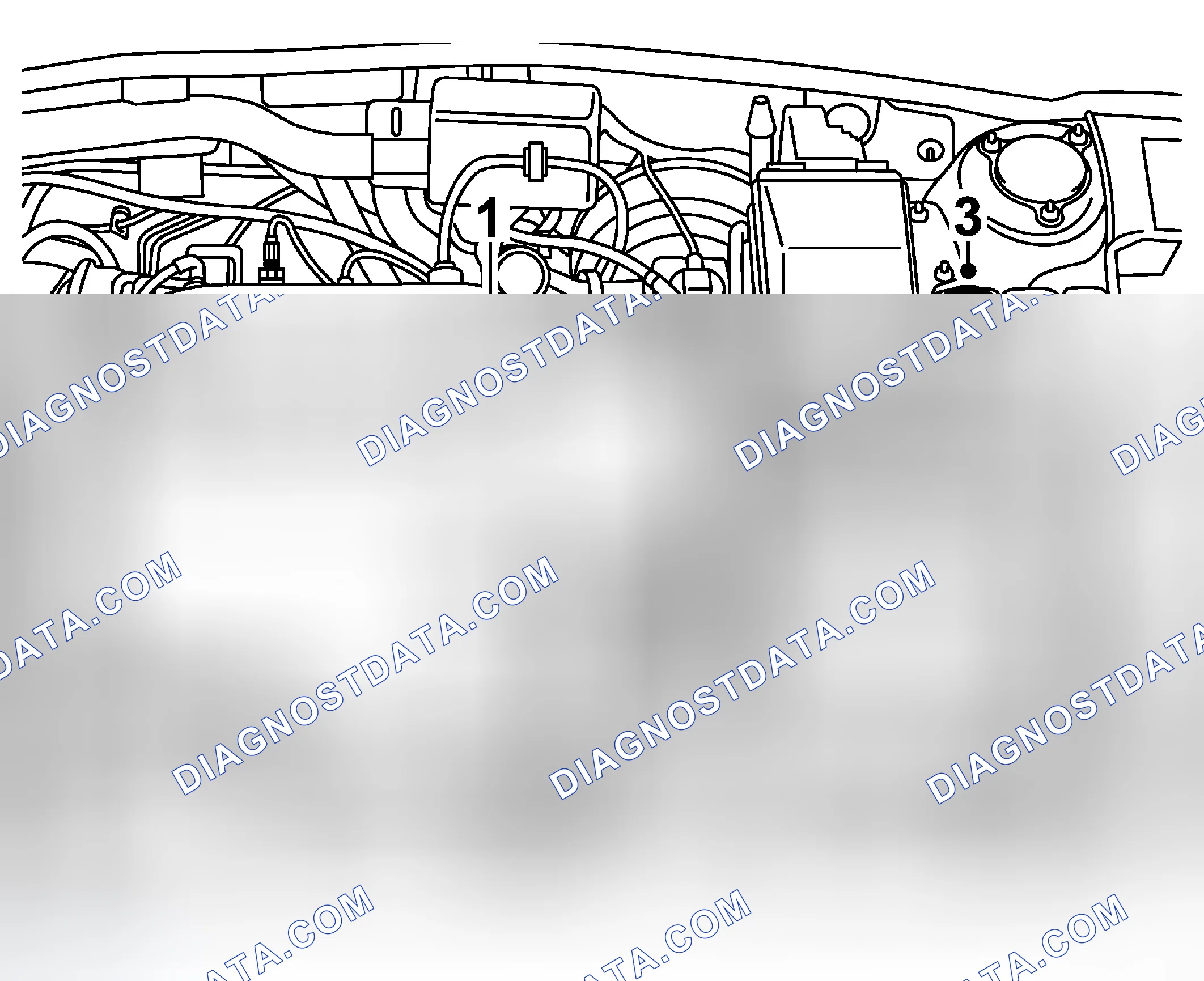Scheme 557: Rear cylinder head, to remove (in car)