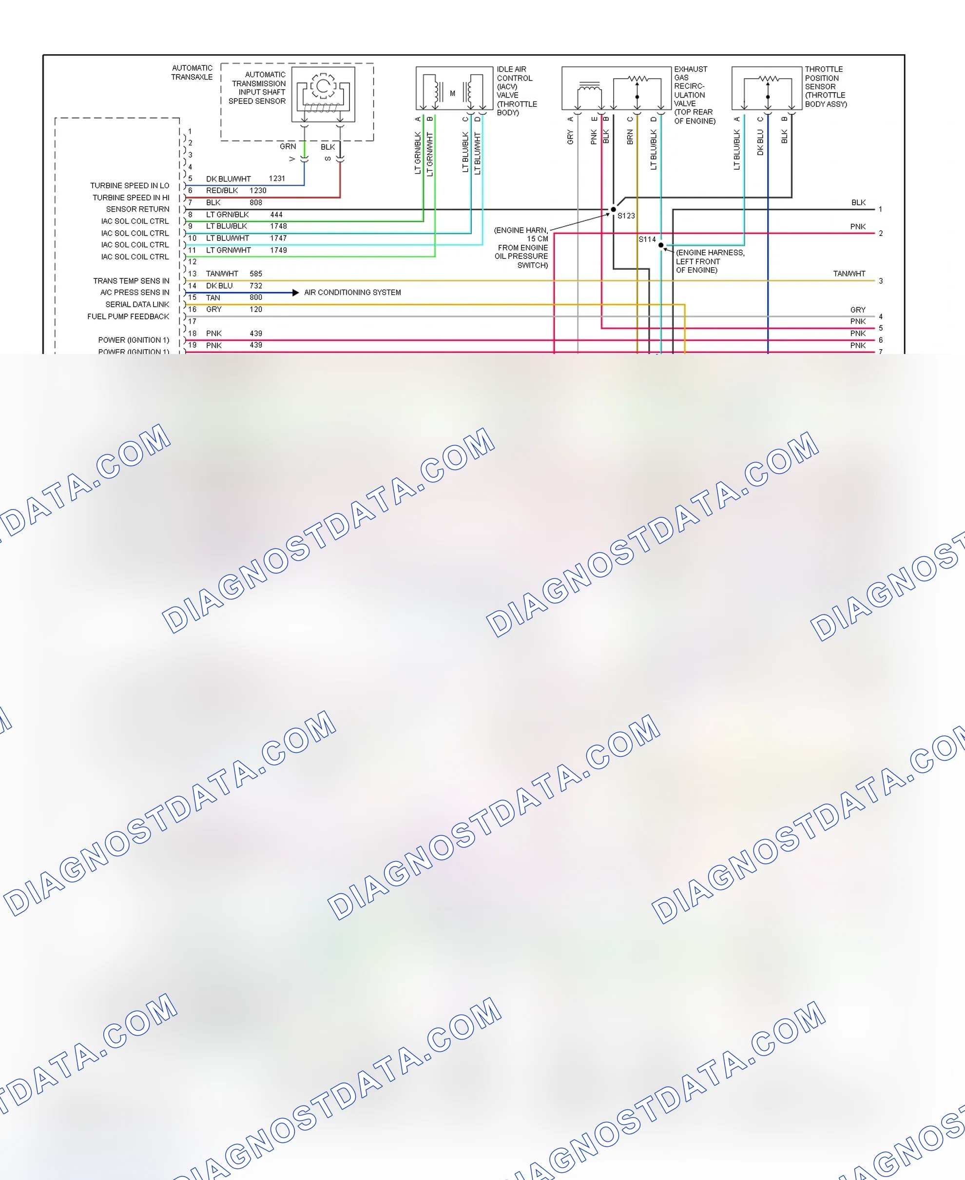 Scheme 11: PCM Wiring Diagram (Aurora - 4.0L - 1 Of 4)