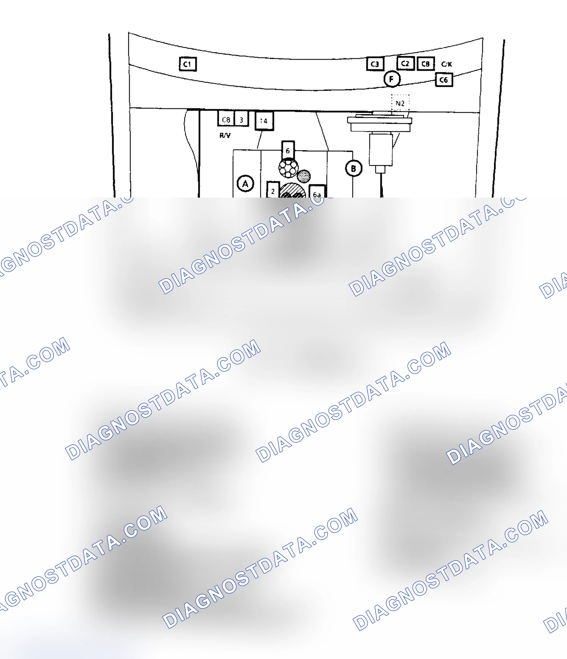 Scheme 172: Component Locations for "C/K" Series & "R/V" Series 7.4L