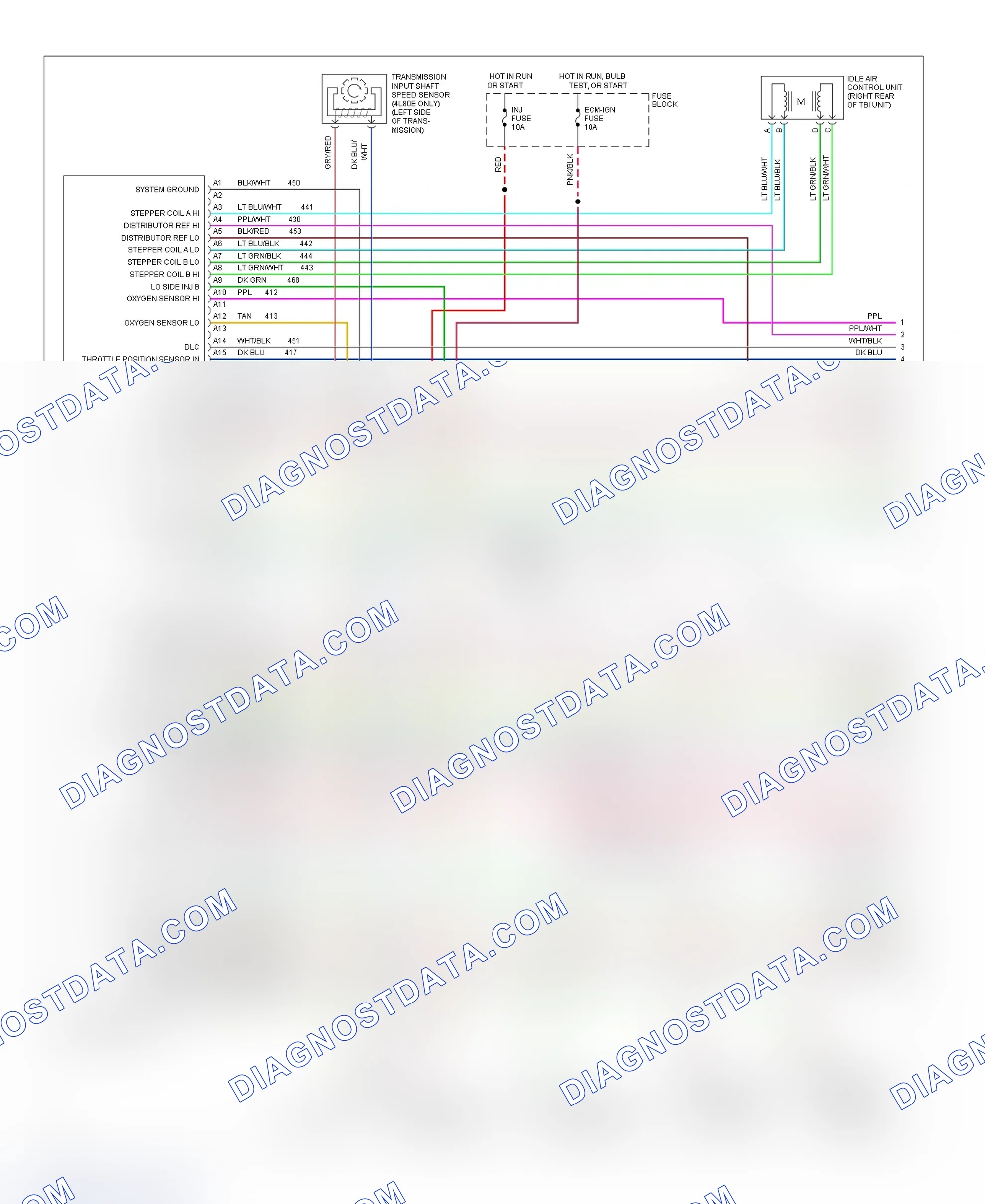 Scheme 111: Wiring Diagram (Blazer, Pickup, Sierra, Suburban & Yukon - 4.3L, 5.0L & 5.7L With A/T - 1 Of 3)