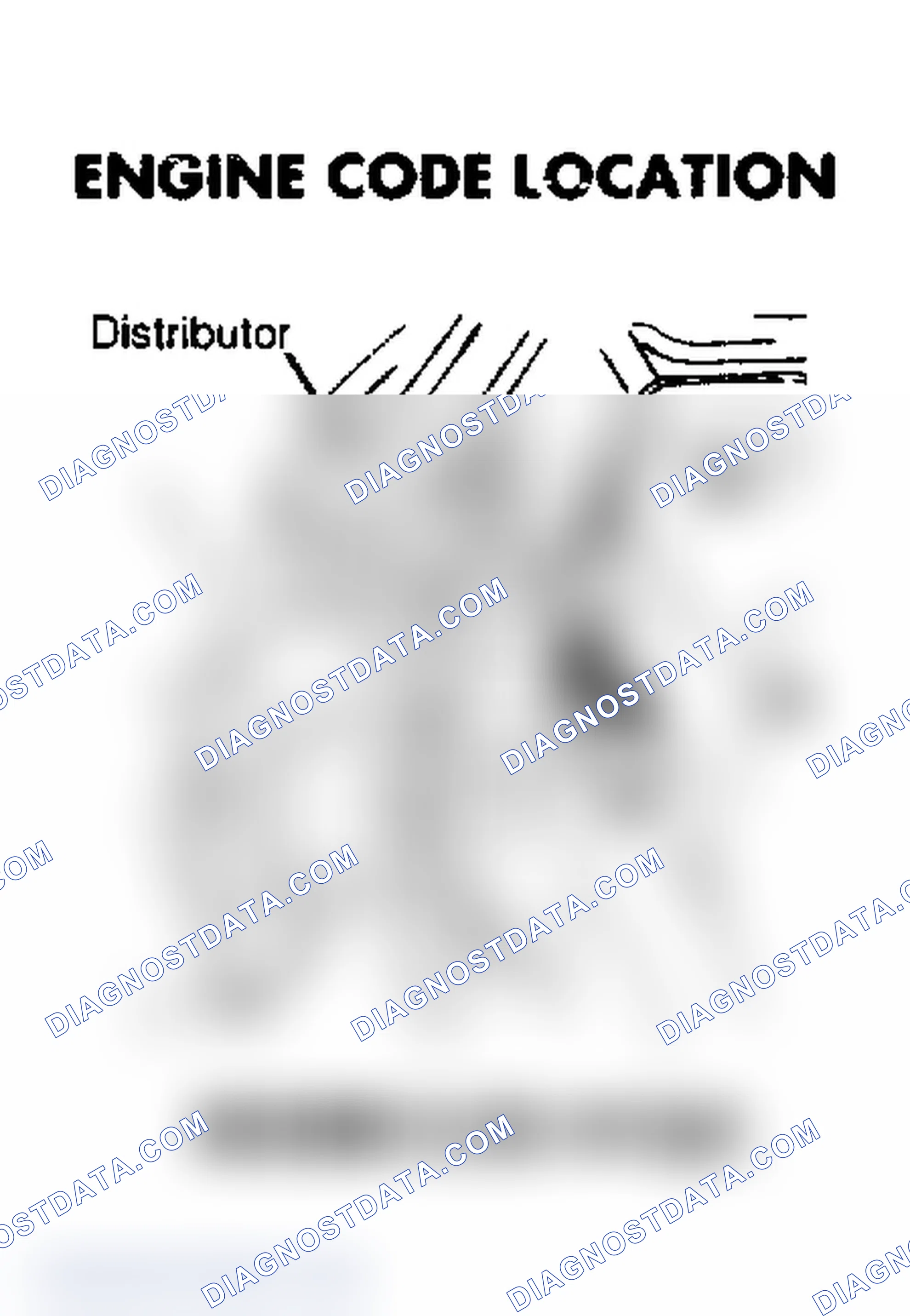 Scheme 2: Engine Code Location (B2200 2.2L 4-Cyl)