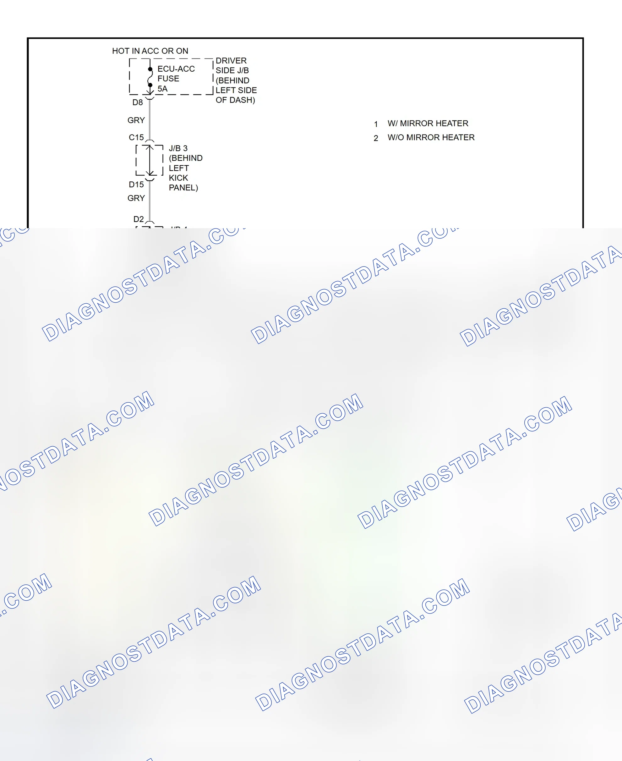 Scheme 27: Power Mirror System Wiring Diagram (Avalon)