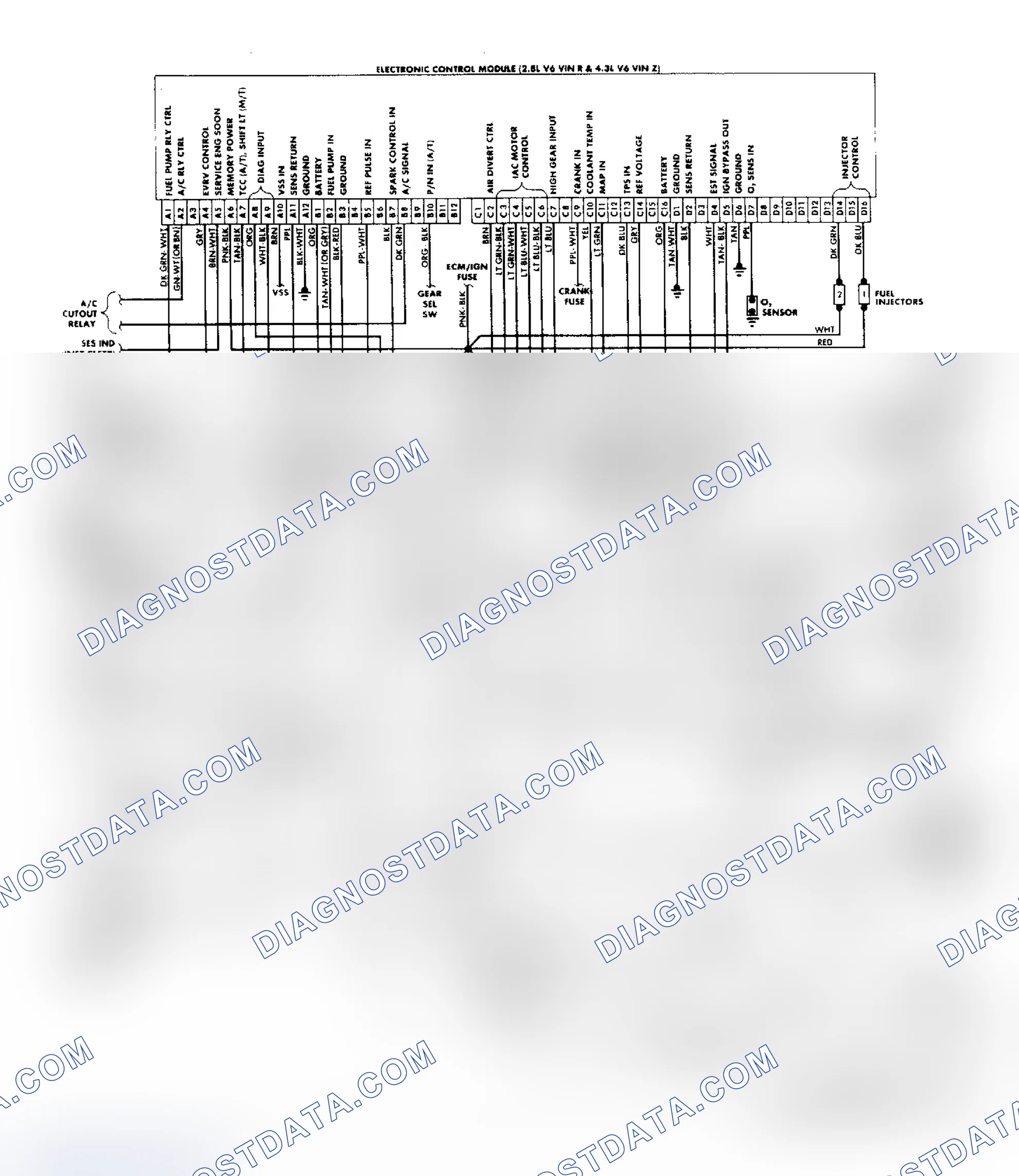 Scheme 156: "S/T" Series (2.8L & 4.3L) Wiring Diagram