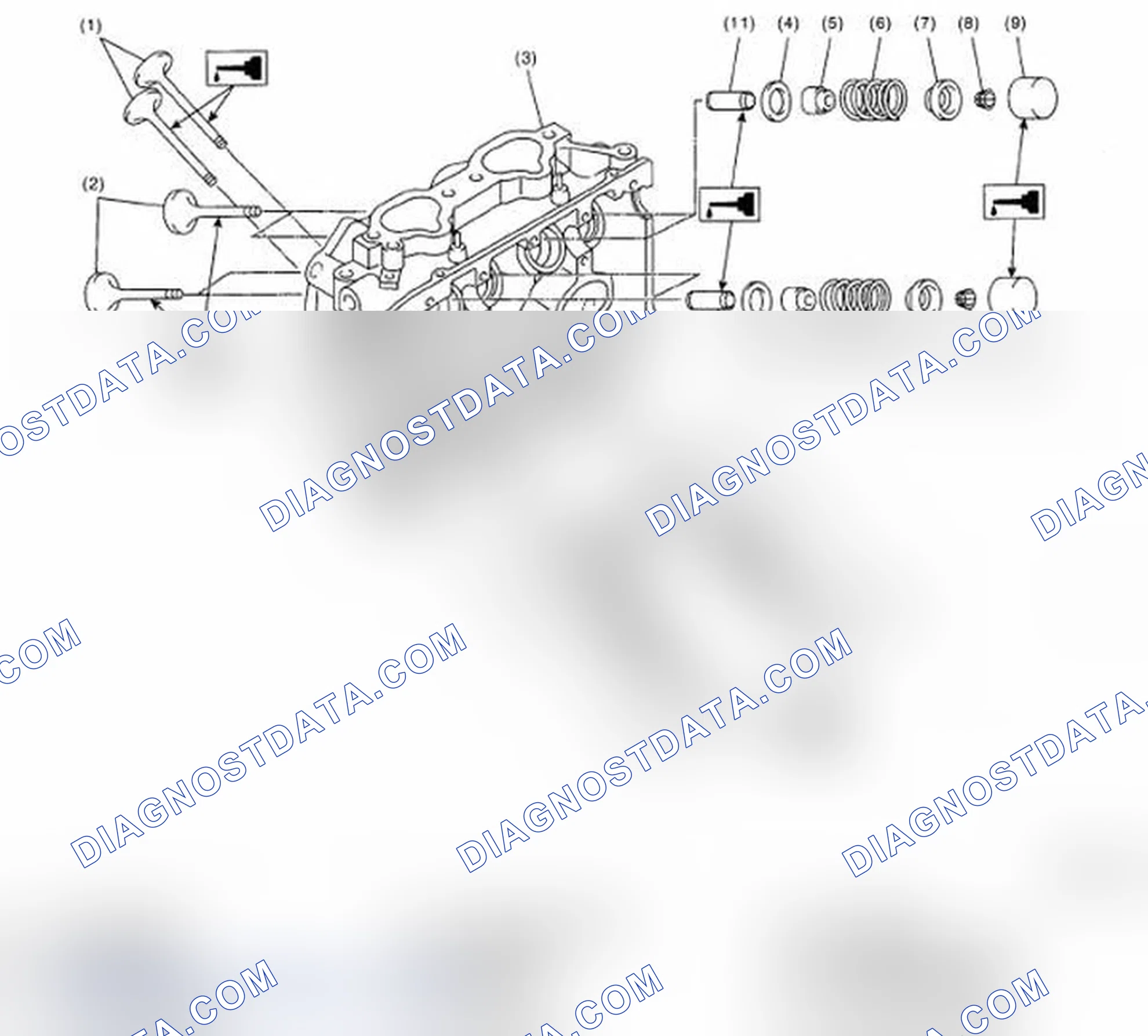 Scheme 276: Exploded View Of Cylinder Head And Valve Assembly Components