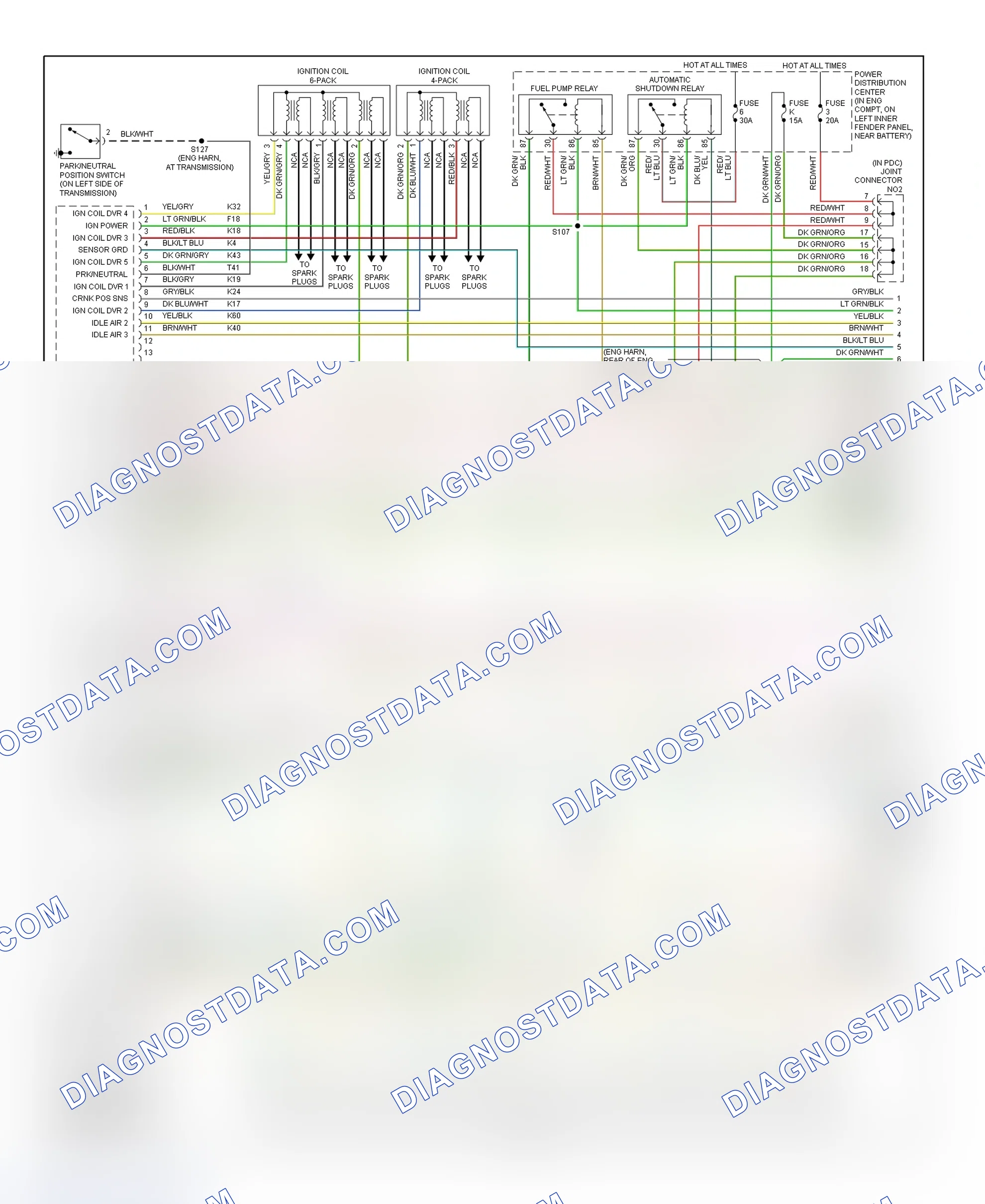 Scheme 46: PCM Wiring Diagram (Ram Pickup - 2500 & 3500 - 8.0L - 1 Of 3)