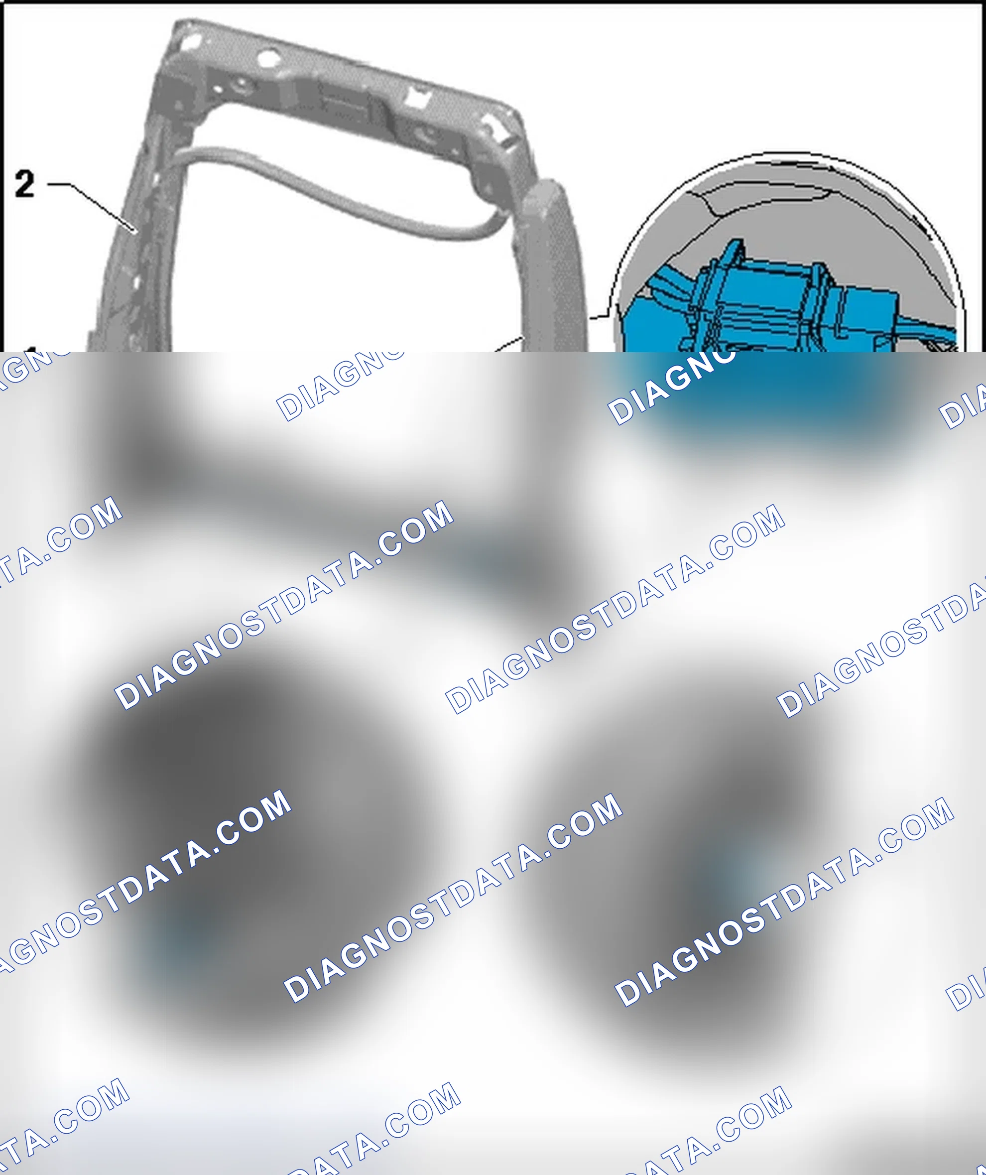Scheme 377: FRONT SEAT BACKREST ADJUSTMENT MOTORS V45/V46 ASSEMBLY OVERVIEW