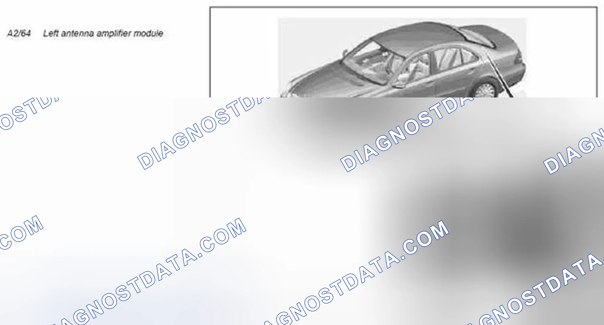 Scheme 3: Left antenna amplifier module, component description - GF82.62-P-3121TXD