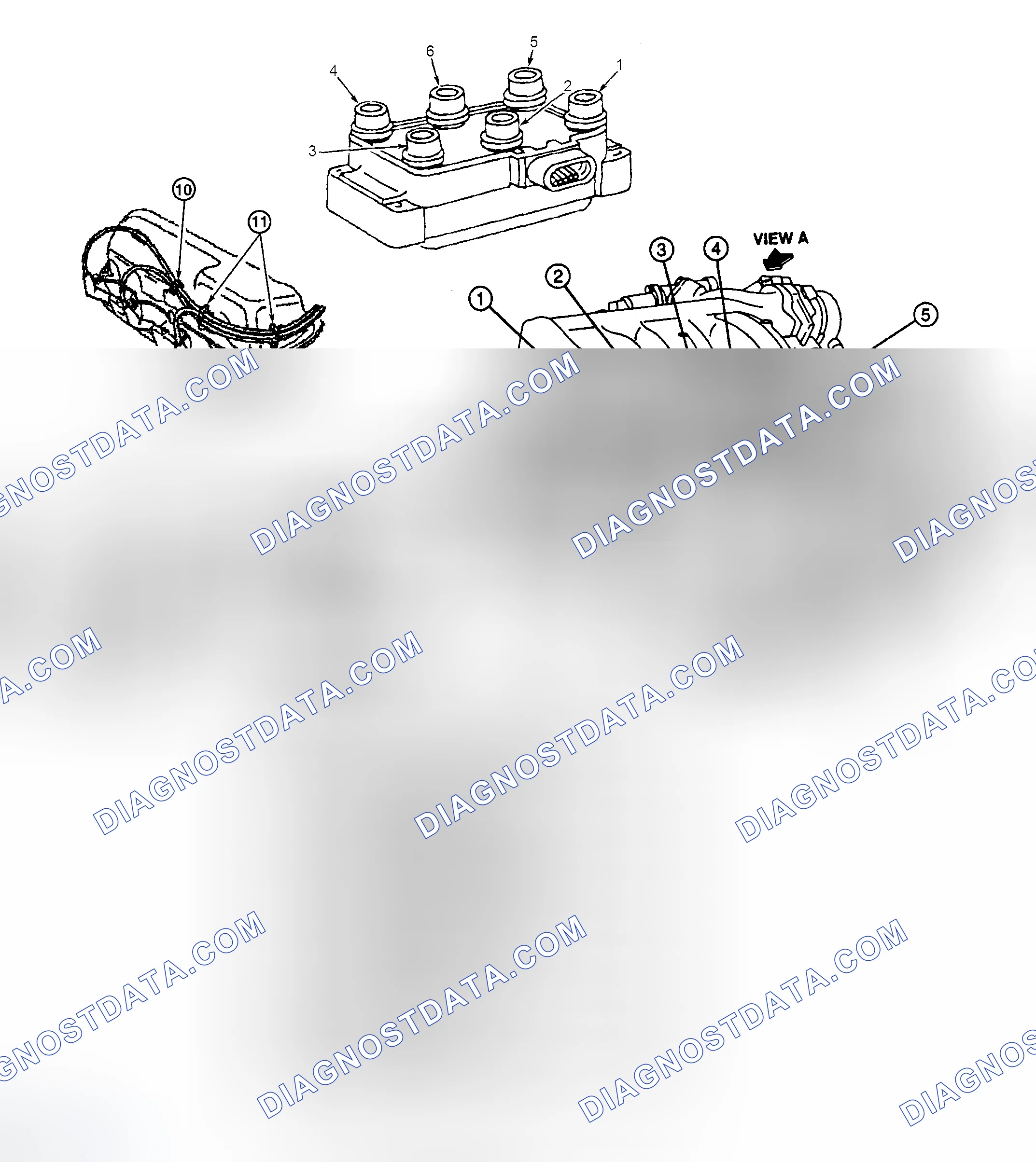 Scheme 6: Spark Plug Wire Routing (4.0L VIN "X")