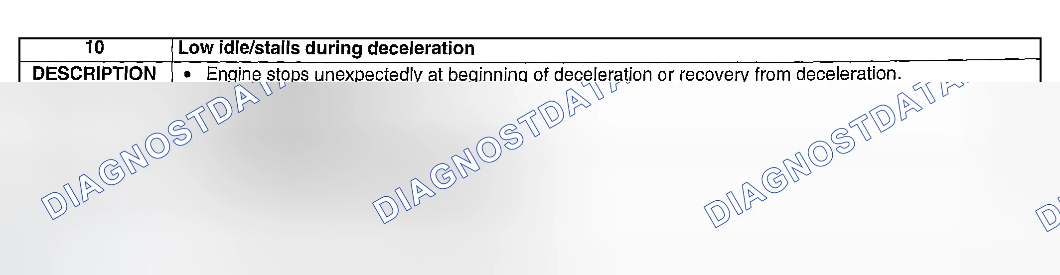 Scheme 275: NO. 10 LOW IDLE/STALLS DURING DECELERATION