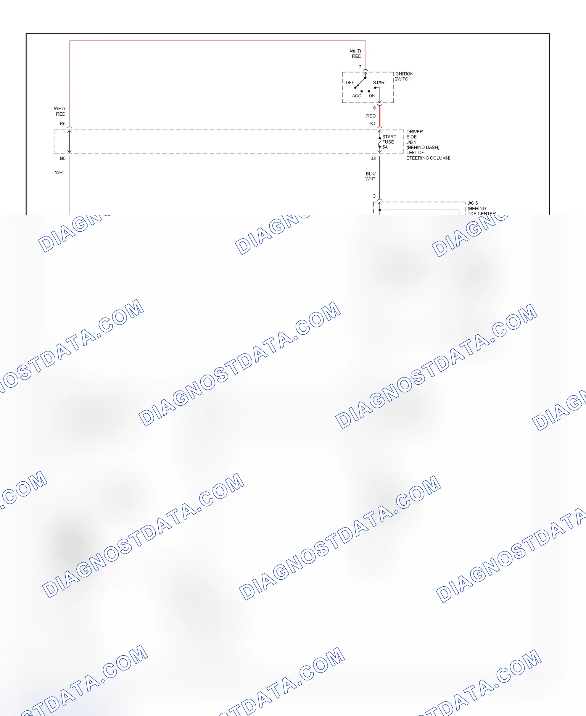 Fig. 29: Starting System Wiring Diagram (Sienna)