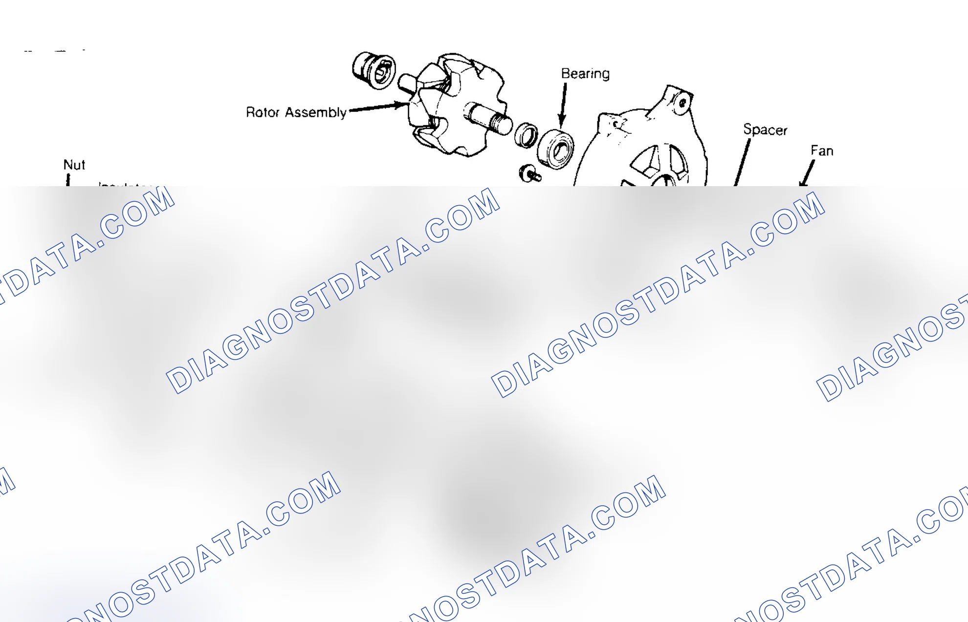 Scheme 9: Exploded View of Side Terminal Alternator (100-Amp Shown)