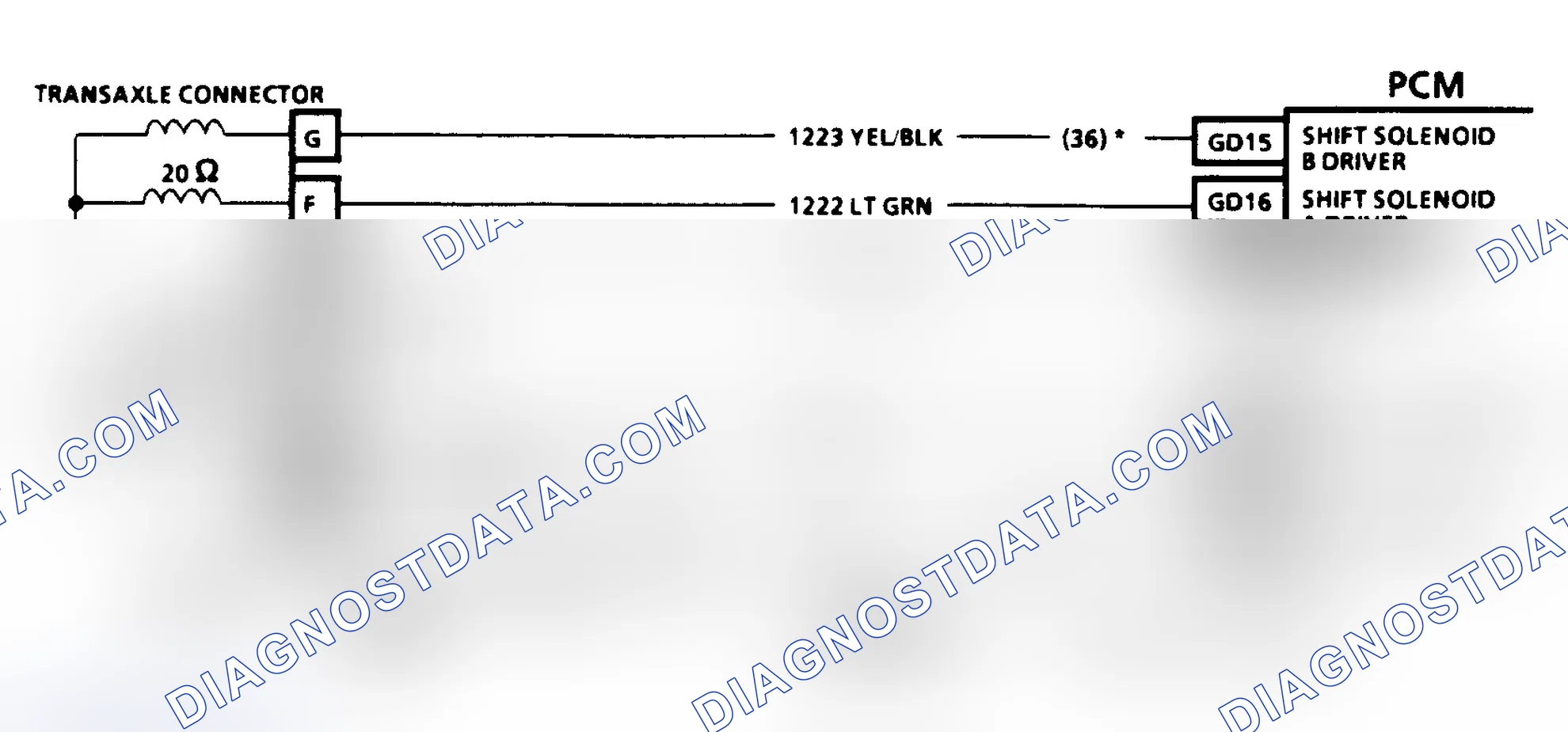 Scheme 168: CODE 36, SHIFT CONTROL PROBLEM - 3.8L C & E BODIES W/4T60E TRANSAXLE