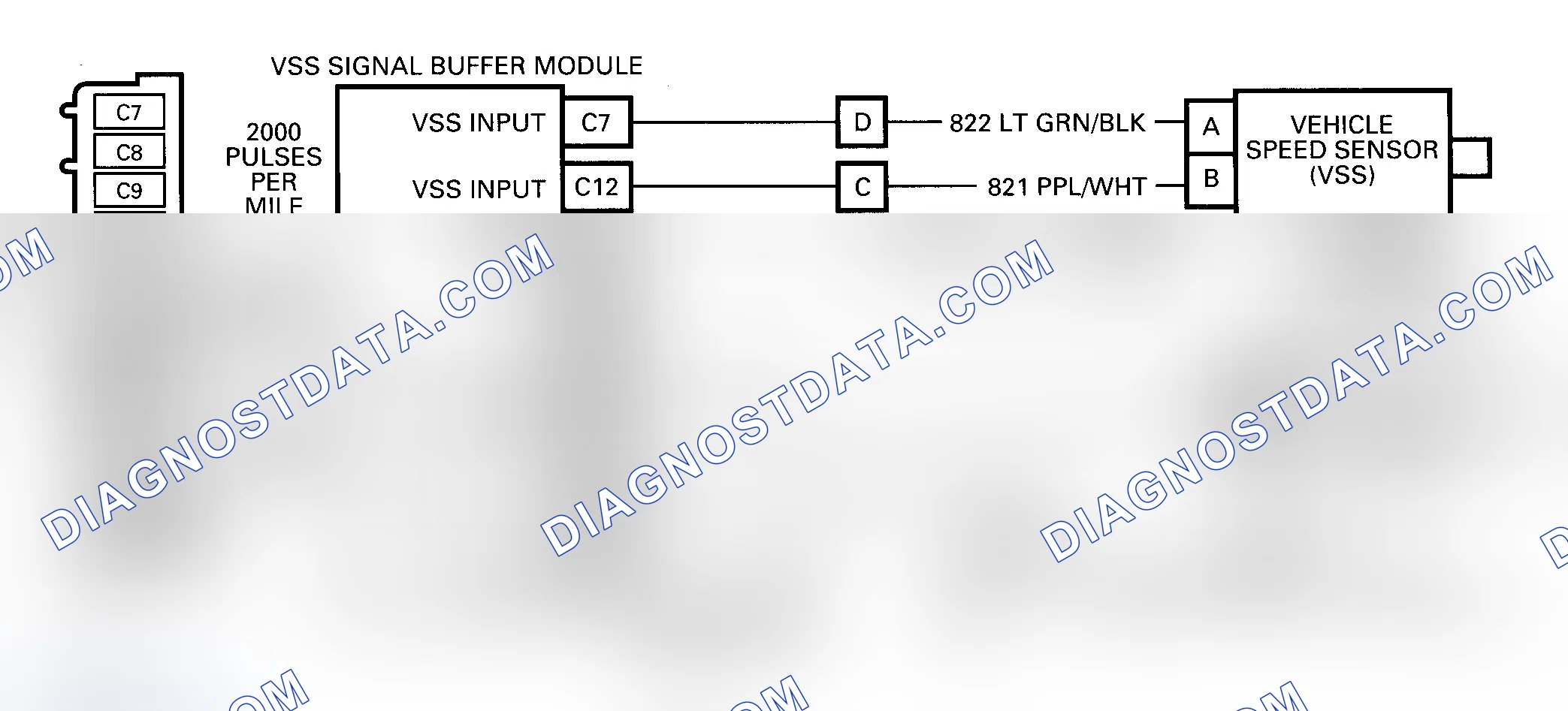 Scheme 138: DTC 24 Schematic (4L80-E) VSS Circuit Low (Transmission Output Speed Signal)