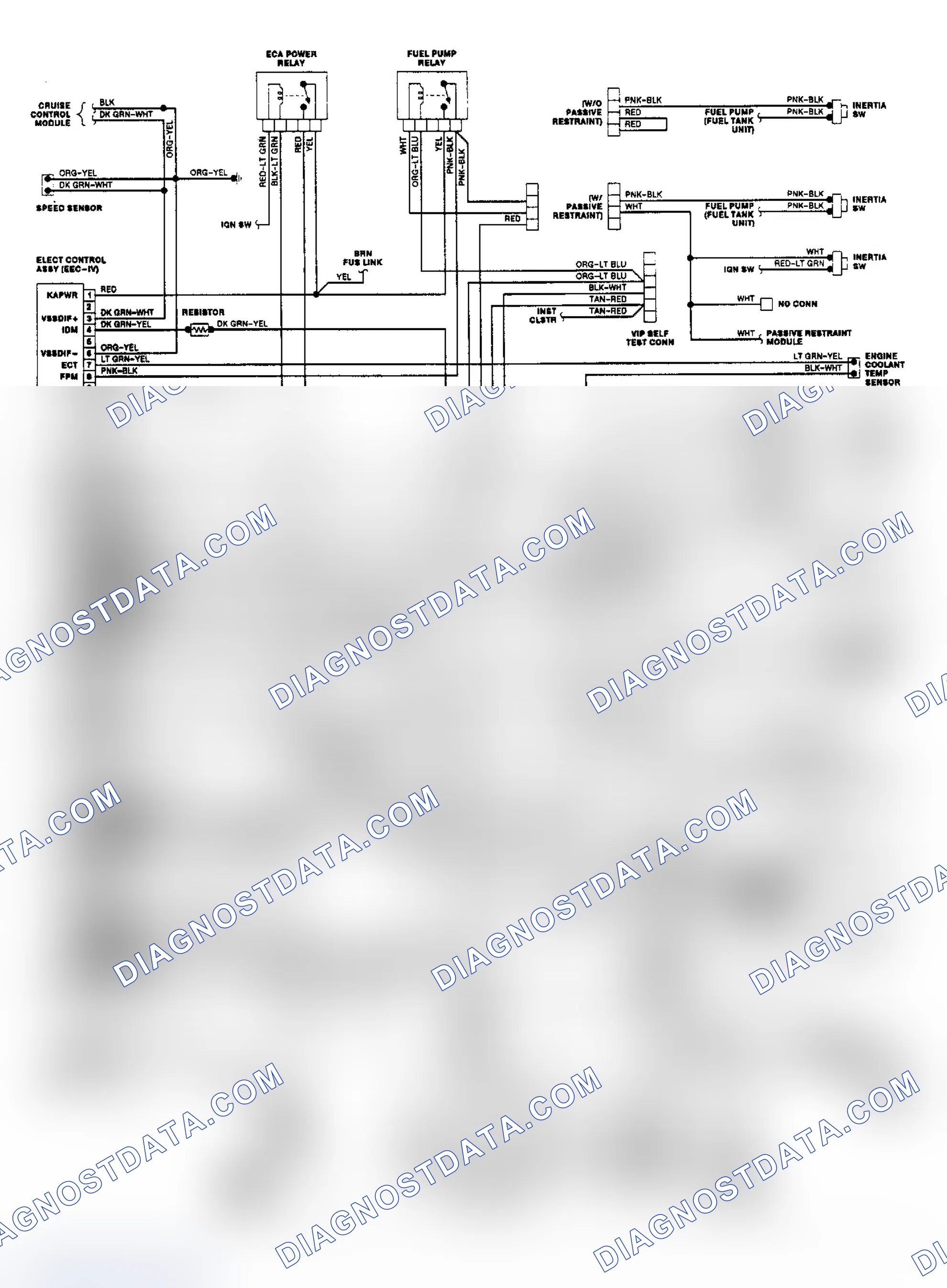 Scheme 108: 2.3L HSC MPFI EEC-IV Wiring Diagram (Tempo & Topaz)