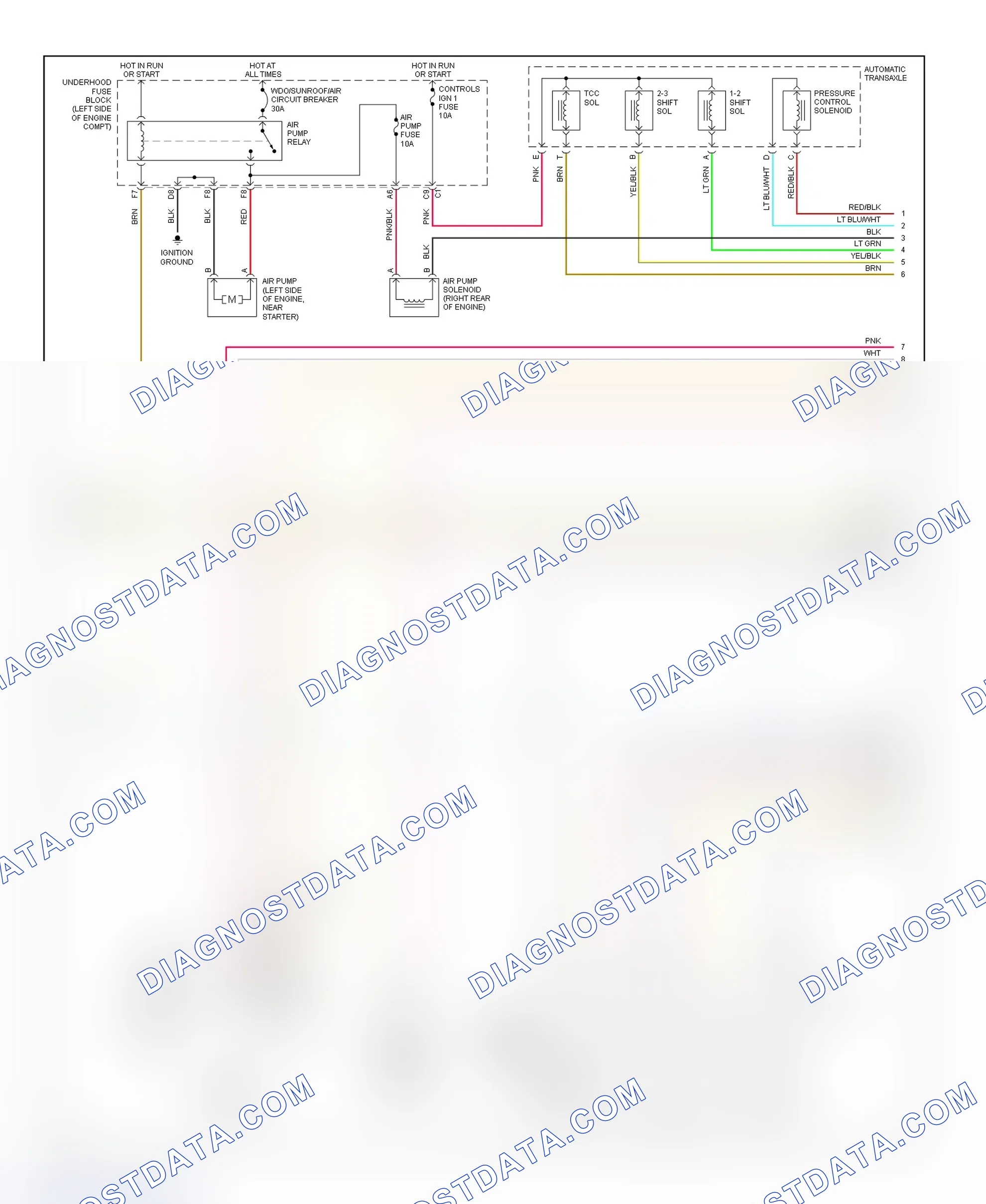 Scheme 202: PCM Wiring Diagram (Saturn L100, L200 & LW200 - 2.2L - 3 Of 4)