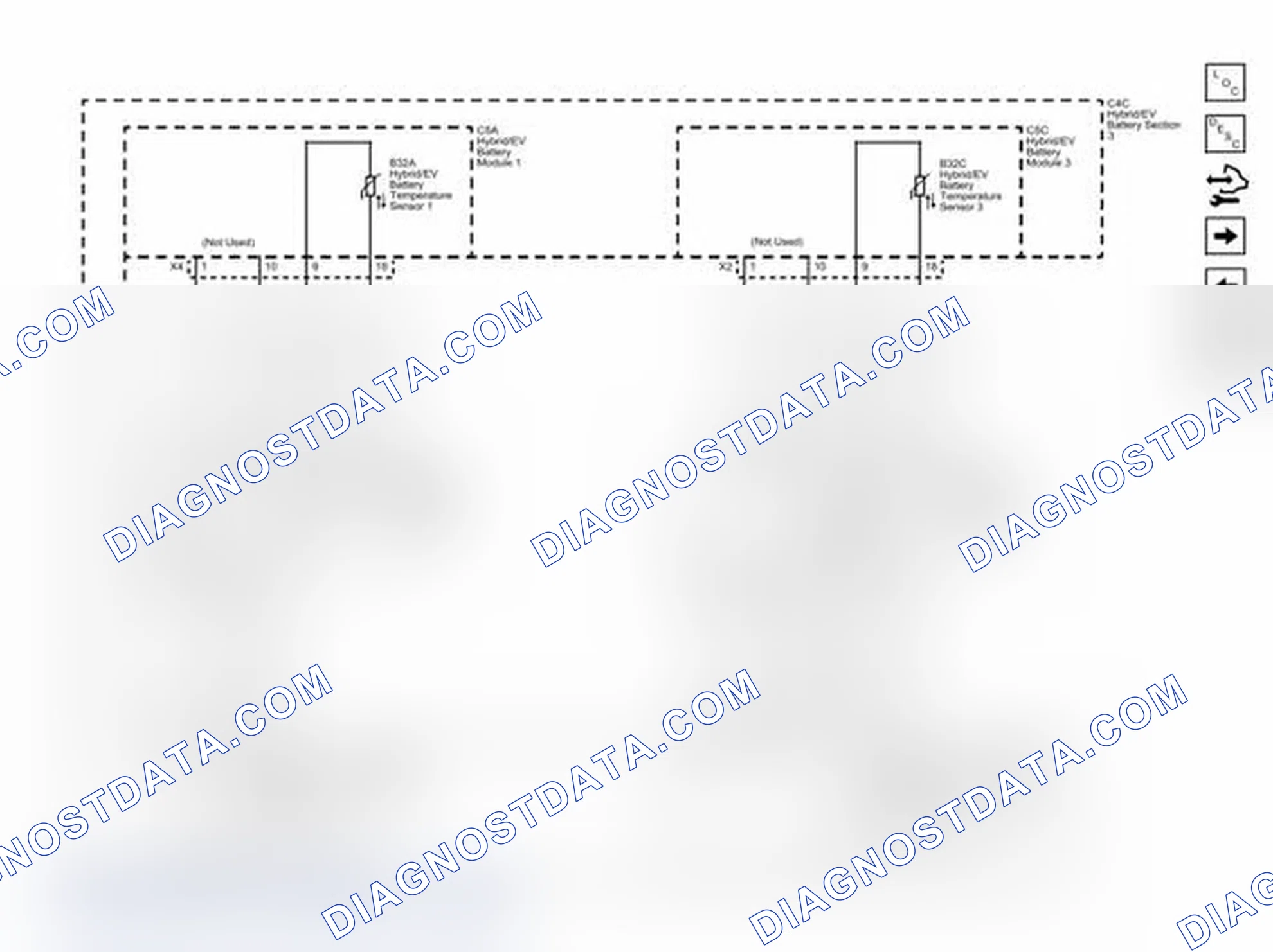 Scheme 106: Hybrid/EV Battery Modules - Temperature Sensors 1 through 4