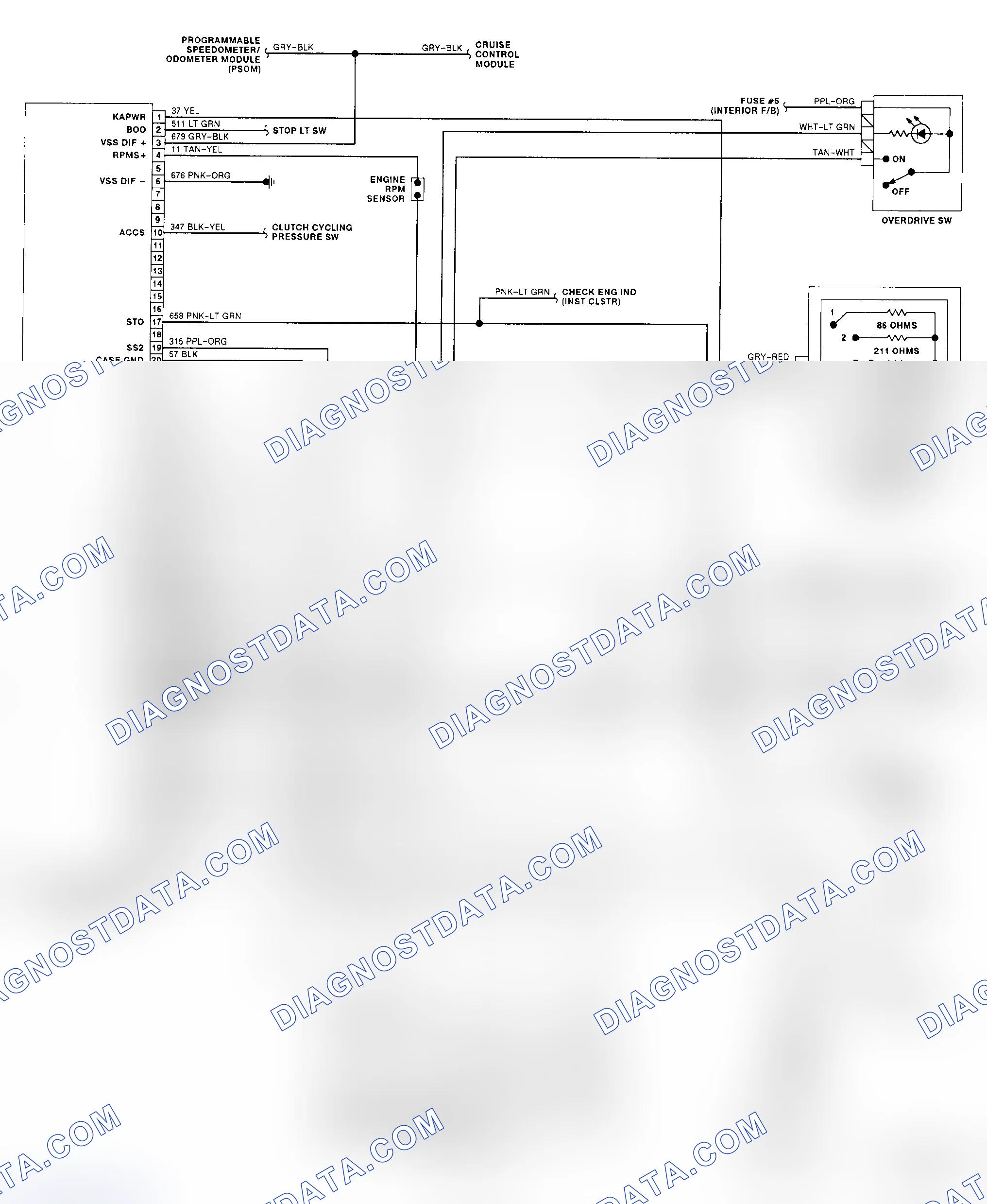 Scheme 156: E4OD Wiring Diagram (1992 "E" Series - Diesel)