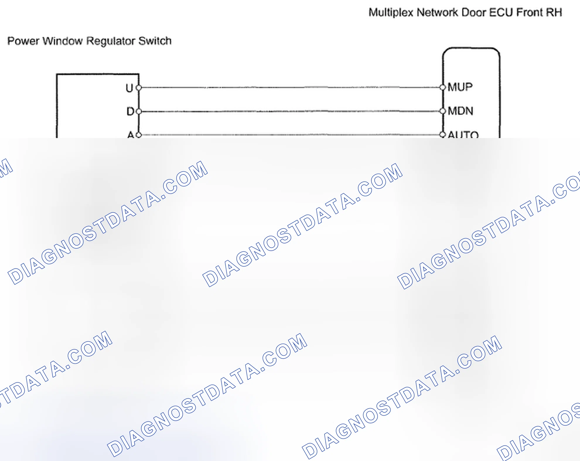 Scheme 4: Power Window Switch Circuit On Passenger Door - Wiring Diagram