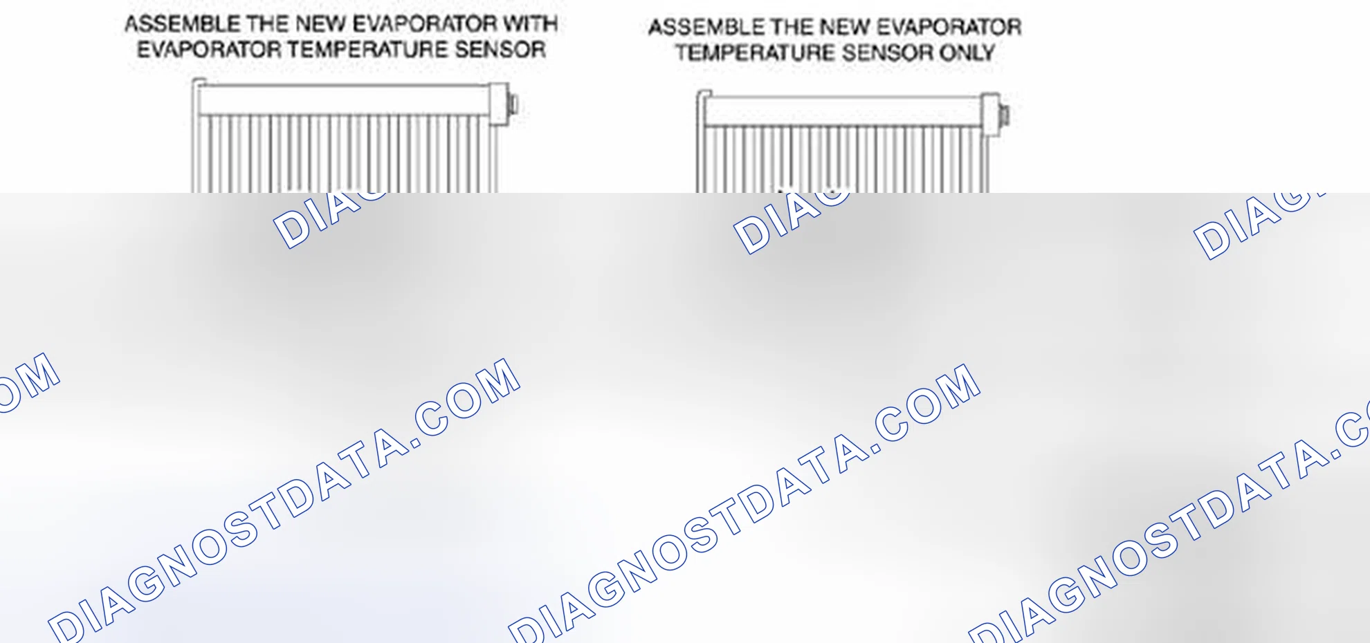 Scheme 118: Evaporator Temperature Sensor Assembly Note