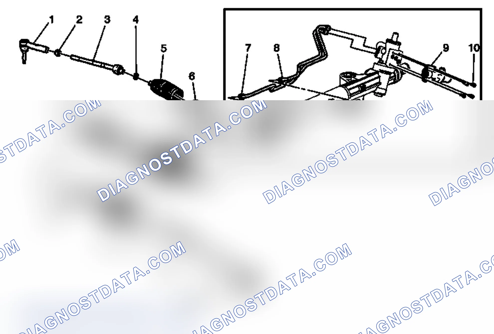 Scheme 2: Power Steering Gear Disassembled View