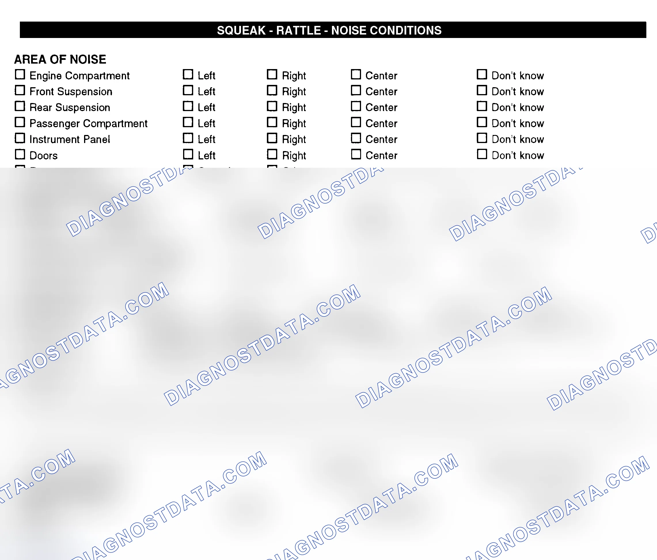 Scheme 11: Squeak, Rattle, & Noise Conditions