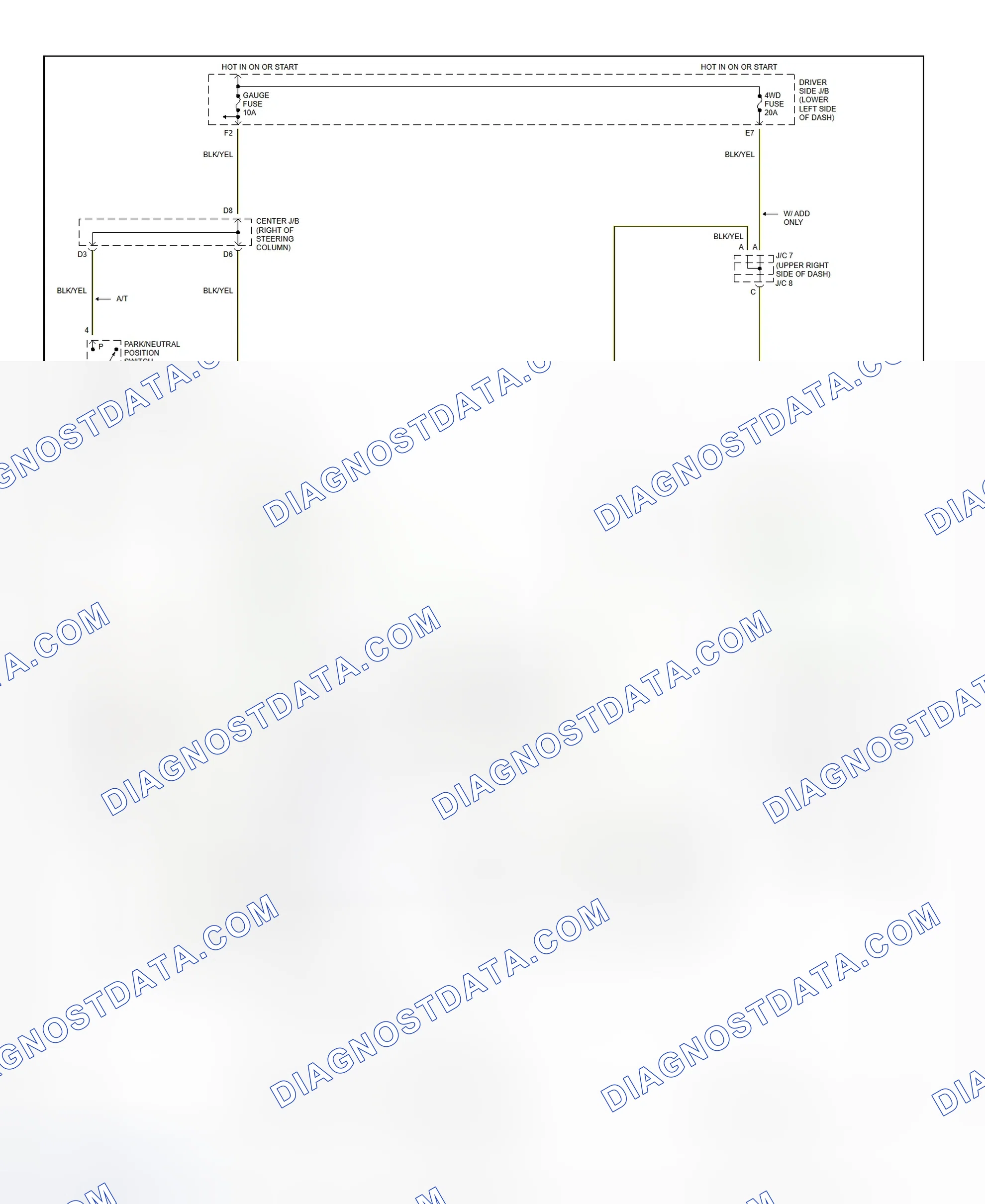 Scheme 36: Wiring Diagram (1997 4Runner Without 2-4 Select Switch)