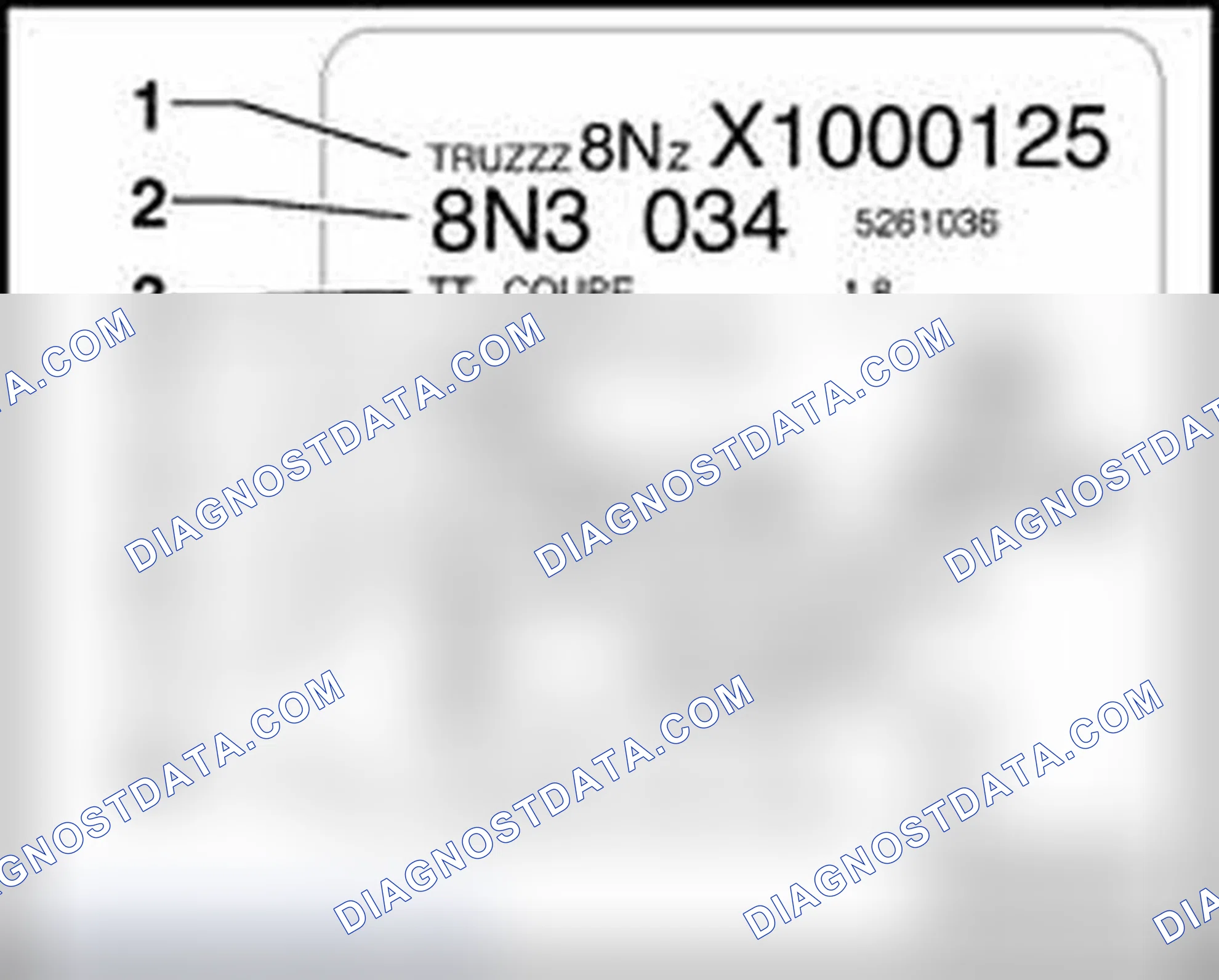 Scheme 55: Vehicle data sticker